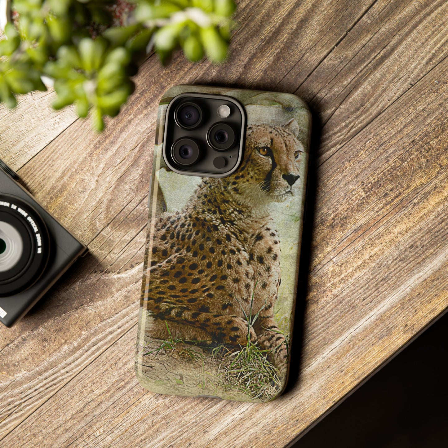 Cheetah Phone Case, Tough Cases, Animal Lover Gift, Wildlife Protection, Eco-Friendly Mobile Cover, Unique Phone Accessory