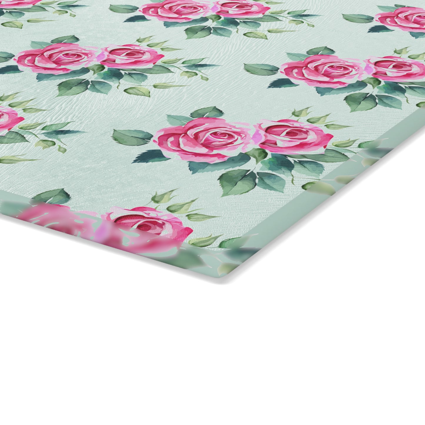 Glass Cutting Board - Roses
