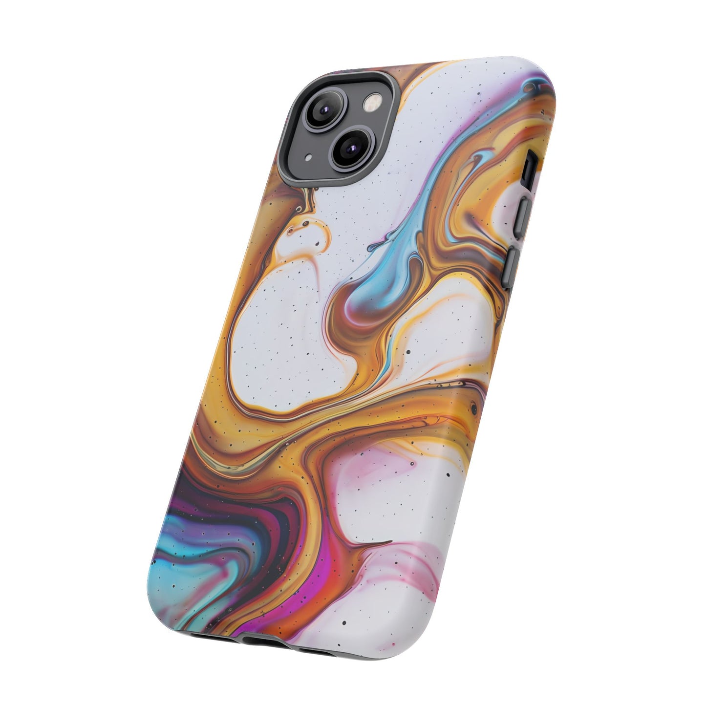 Artistic Phone Case, Tough Cases with Colorful Marble Design