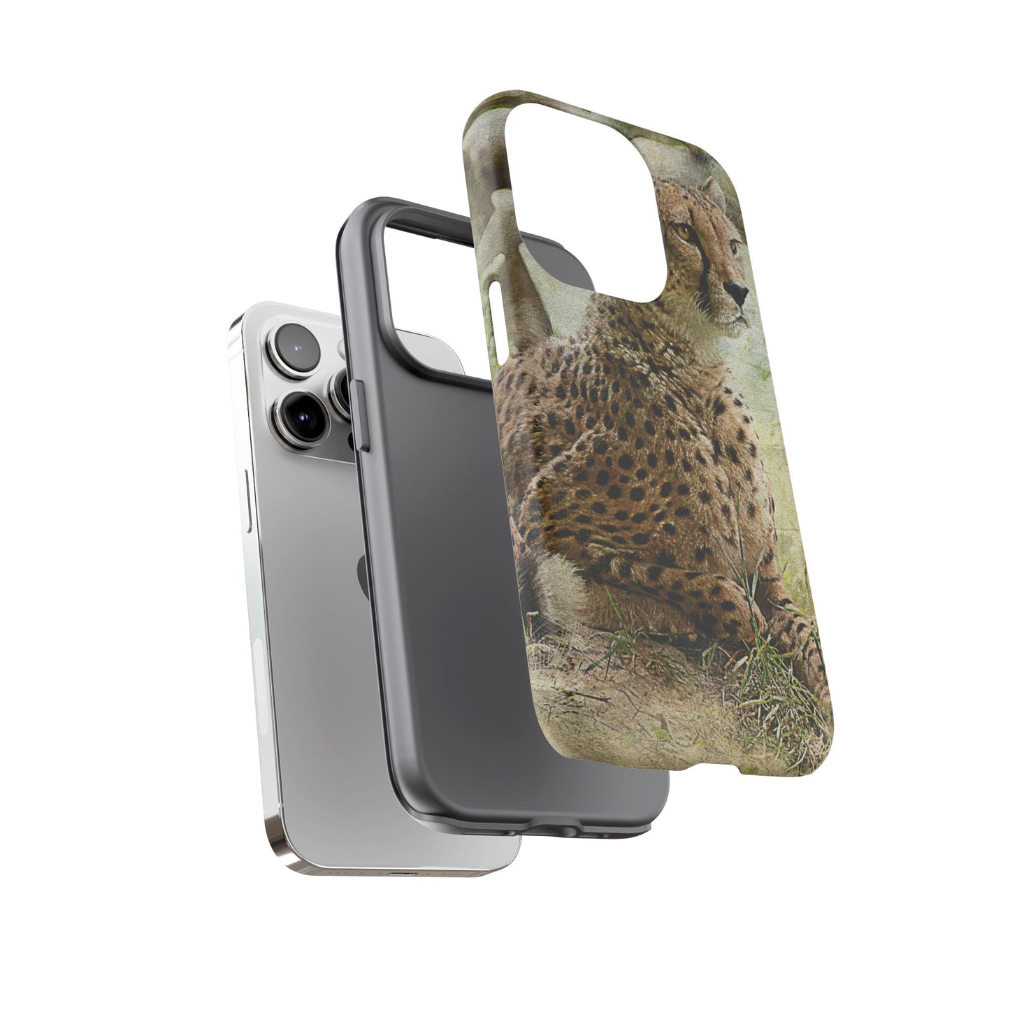 Cheetah Phone Case, Tough Cases, Animal Lover Gift, Wildlife Protection, Eco-Friendly Mobile Cover, Unique Phone Accessory