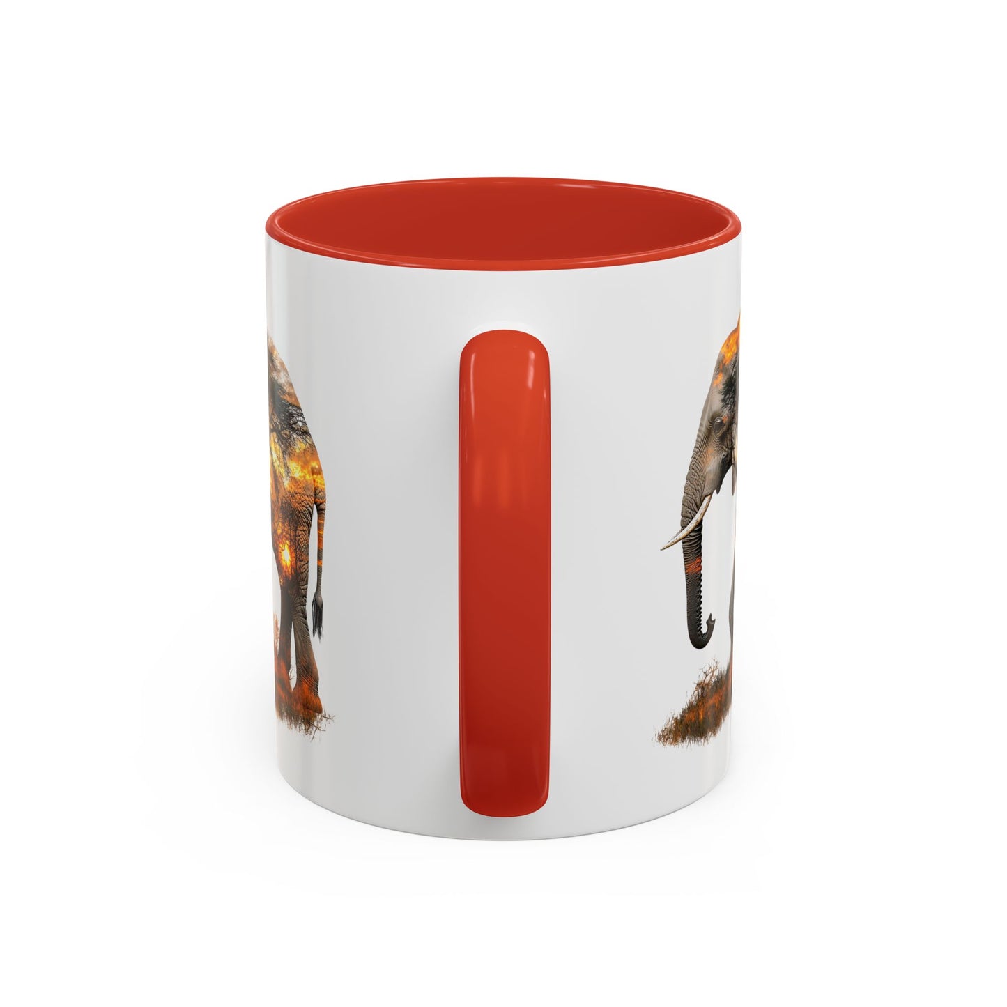 Elegant Elephant Accent Coffee Mug - Nature Lover Gift, Animal Lover Mug, Unique Home Decor, Wildlife Conservation, Travel Mug