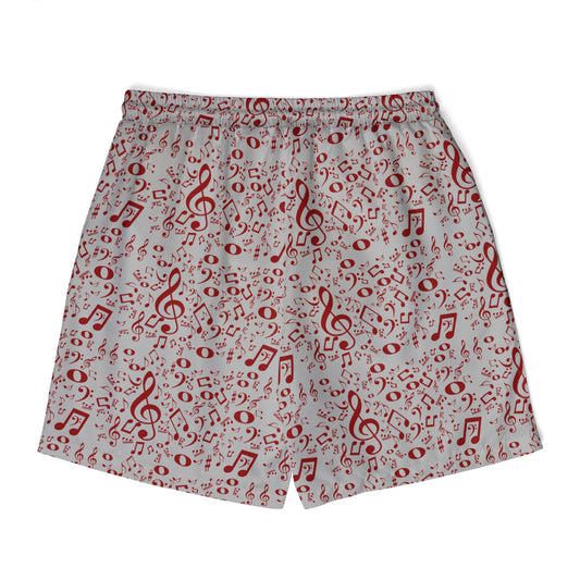 Musical Notes Unisex Swim Shorts, Beachwear, Summer Fun, Music Lover Gift, Pool Party, Vacation Essentials