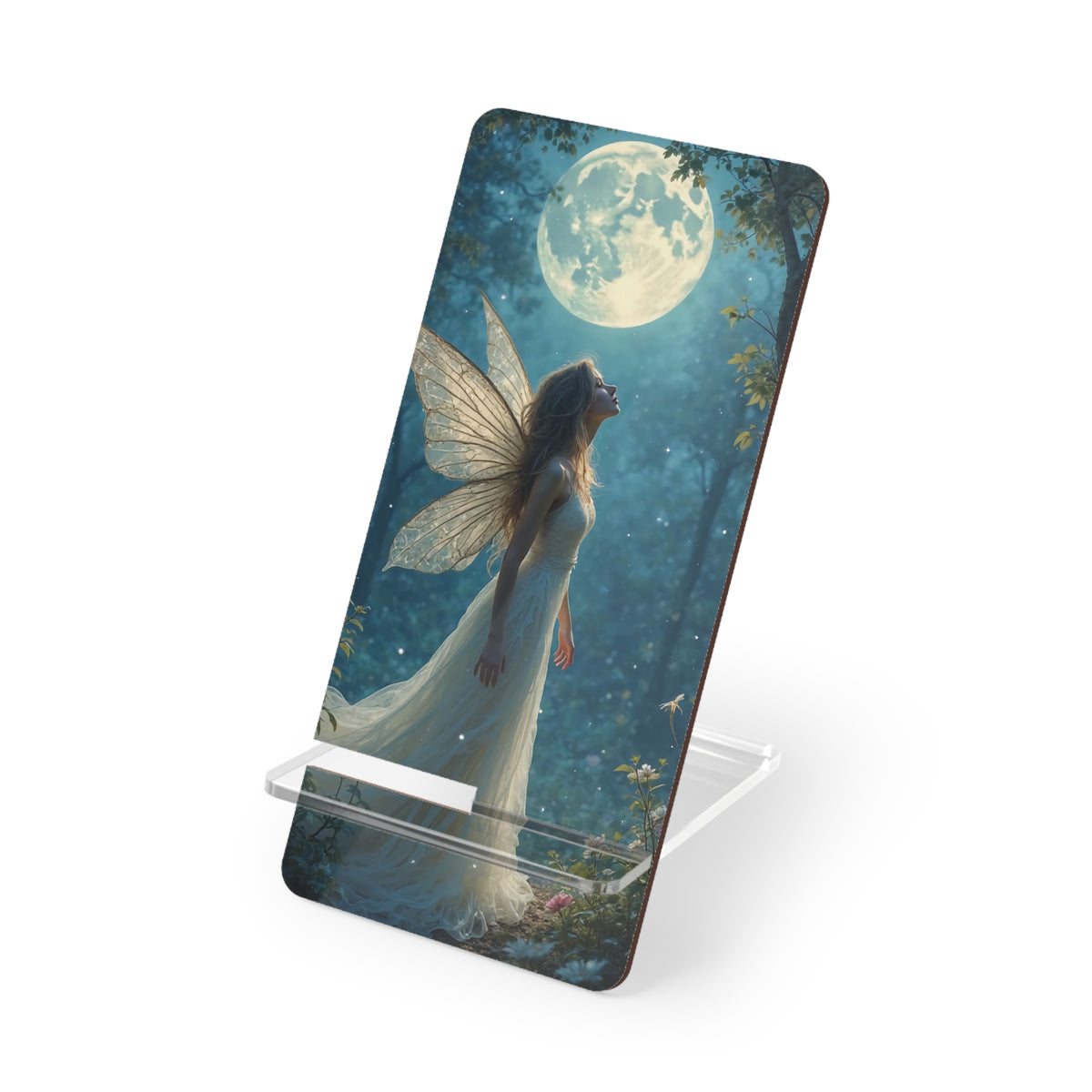 Fairy Moon Smartphone Stand, Decorative Phone Holder, Gift for Her, Home Office Décor, Unique Desk Accessory, Fairy Garden Inspiration