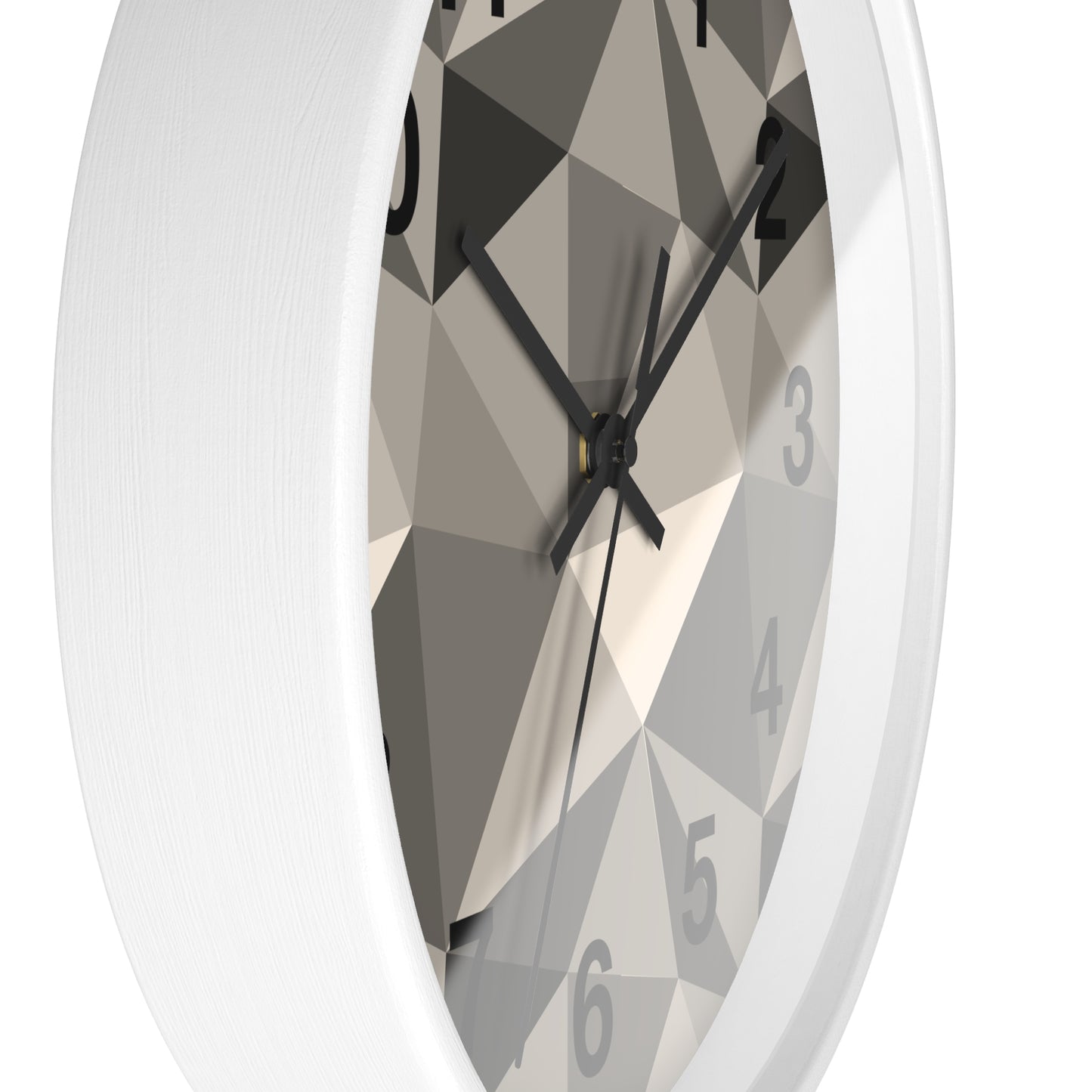 Geometric Wall Clock, Modern Home Decor, Minimalist Timepiece, Stylish Office Clock, Unique Gift for Housewarming, Monochrome Design