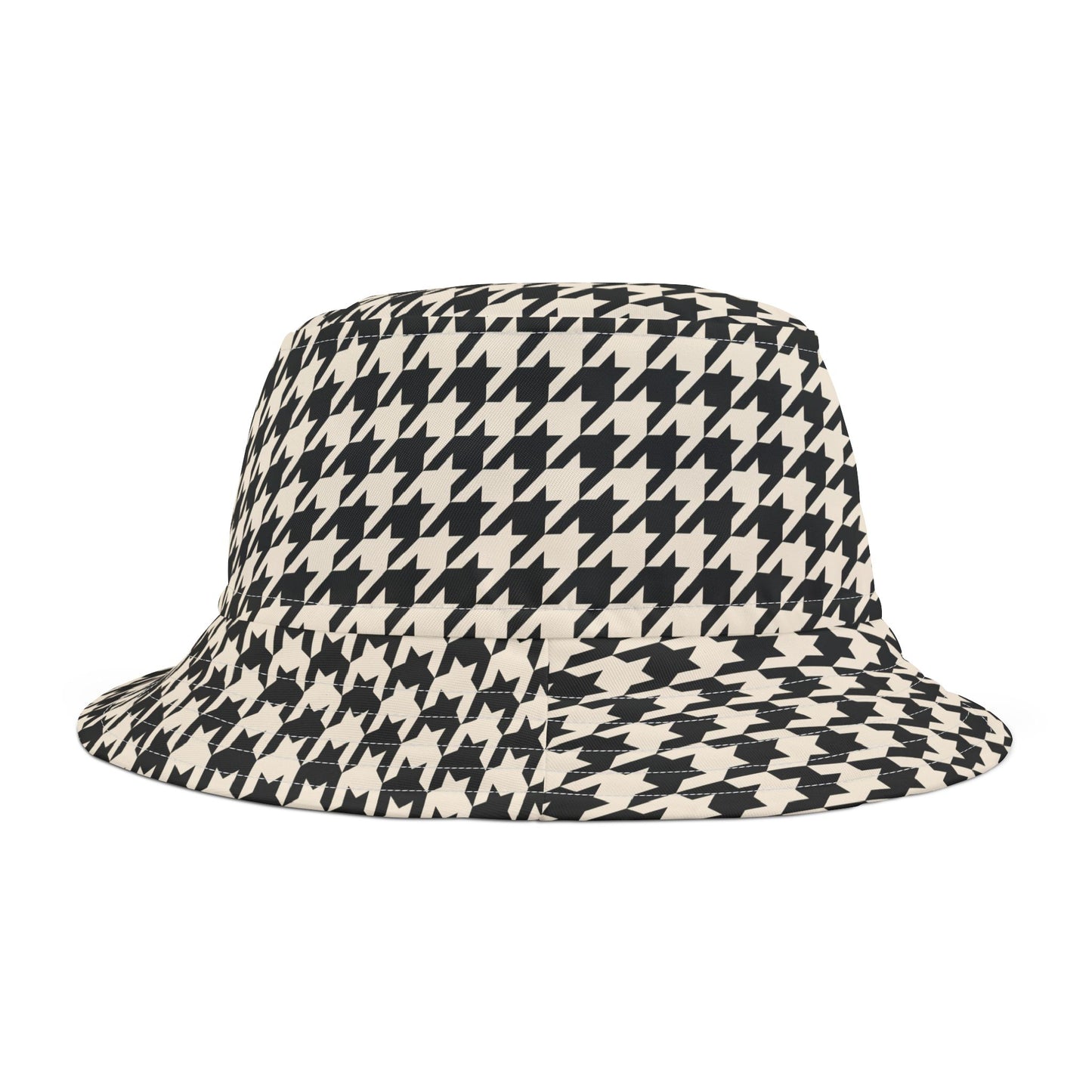 Chic Houndstooth Bucket Hat, Trendy Hat for Summer, Fashion Accessory, Gift for Her, Beach Style, Festival Ready