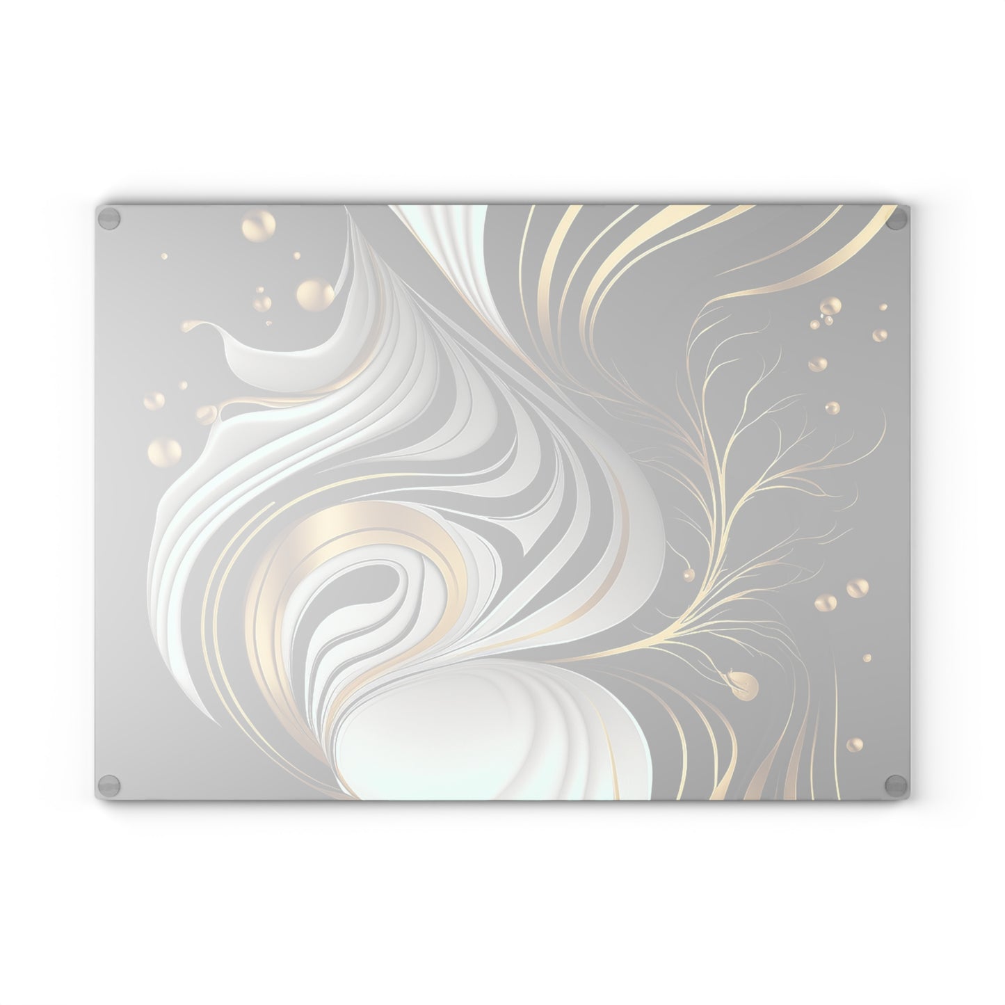 Elegant Abstract Glass Cutting Board, Modern Kitchen Decor, Housewarming Gift, Cooking Accessories, Unique Serving Tray