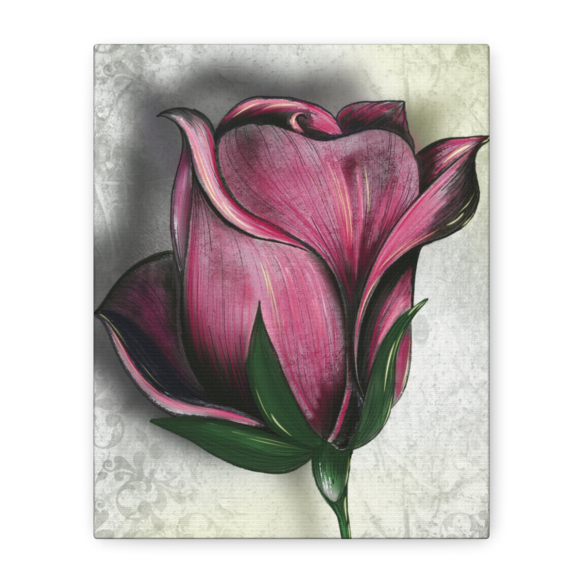 Matte Canvas, Stretched, 1.25" Purple Flowers