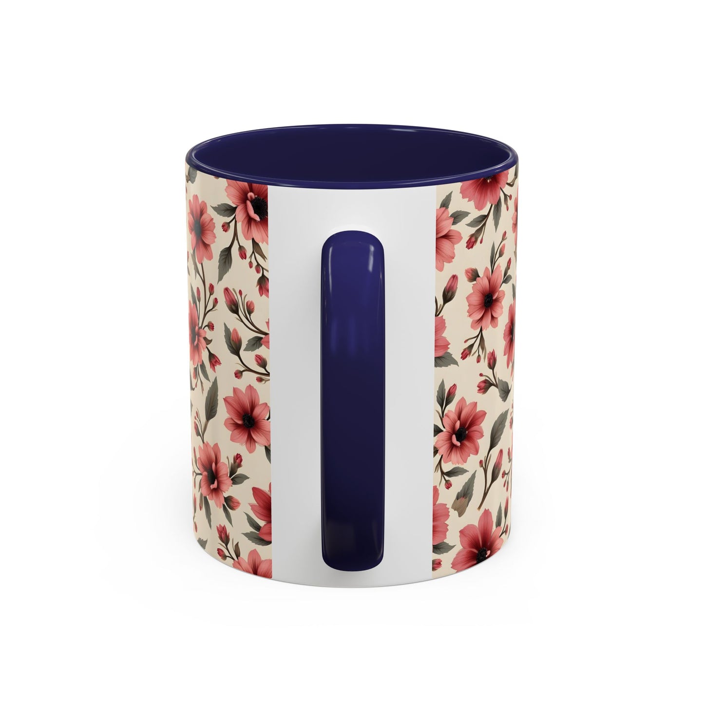 Floral Accent Coffee Mug, Cute Gift for Her, Coffee Lover's Mug, Mother's Day Gift, Housewarming Tea Mug