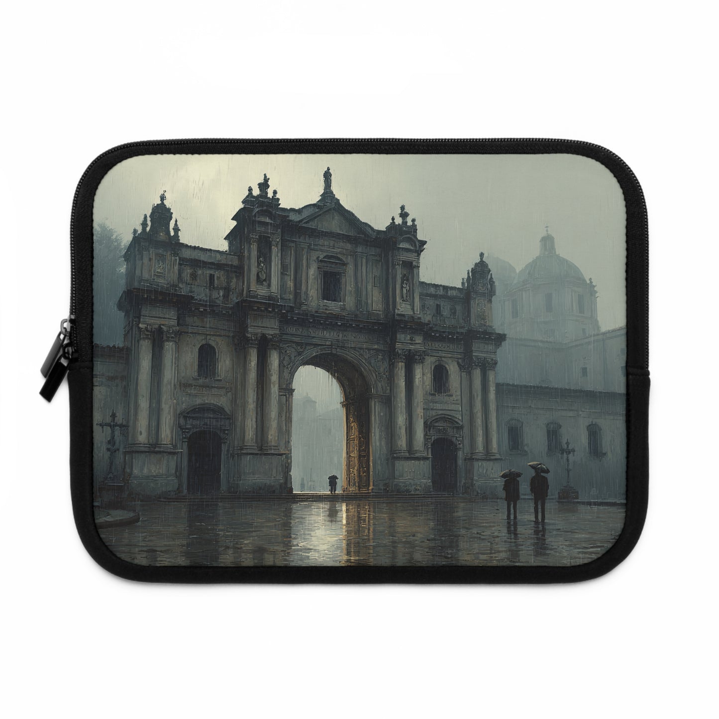 Elegant Vintage Laptop Sleeve with Architectural Design, Computer Case, Tech Accessory, Gift for Students, Stylish Electronics Protection