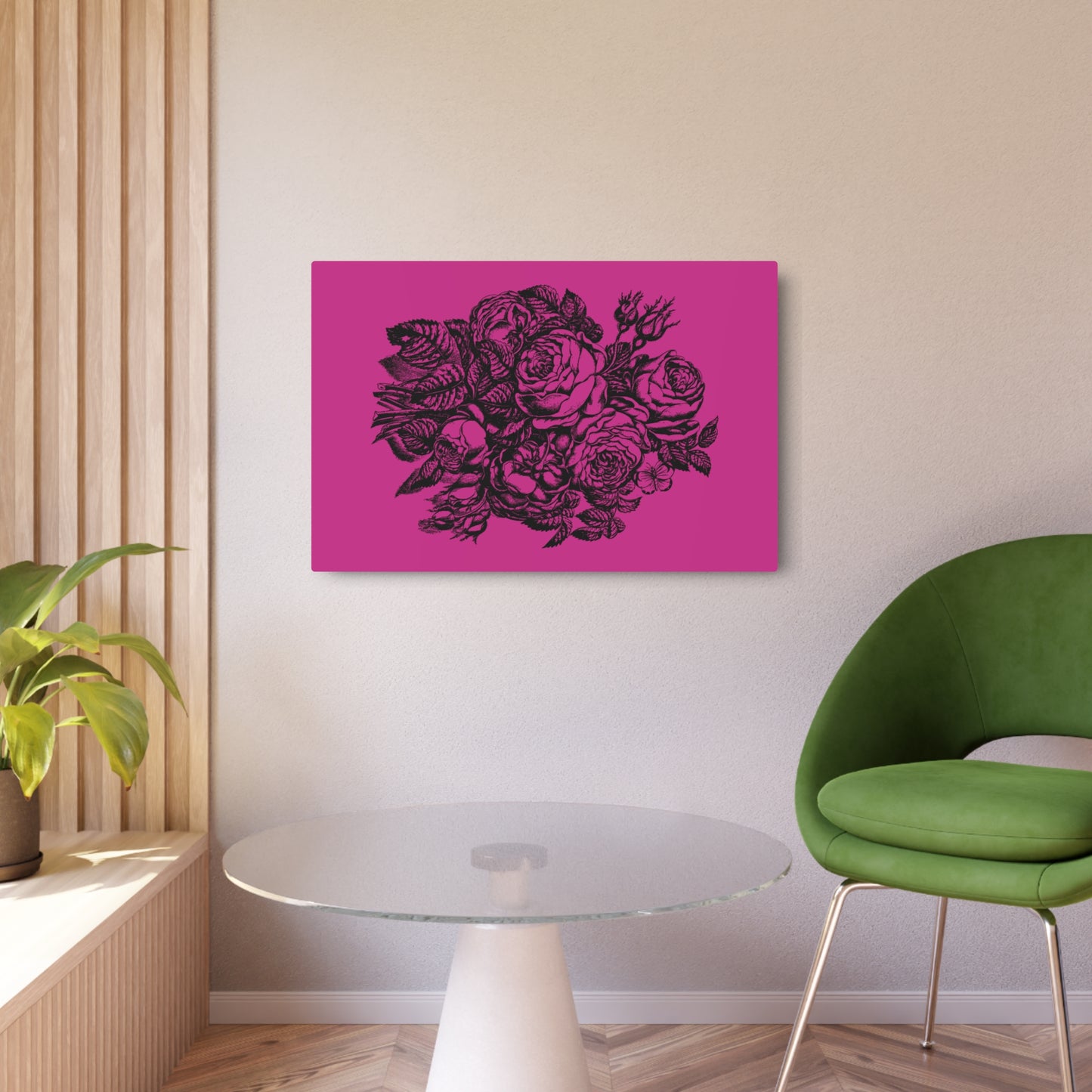 Floral Metal Art Sign, Elegant Wall Decor, Home Decoration, Gift for Garden Lovers, Mother's Day Present, Rustic Home Art