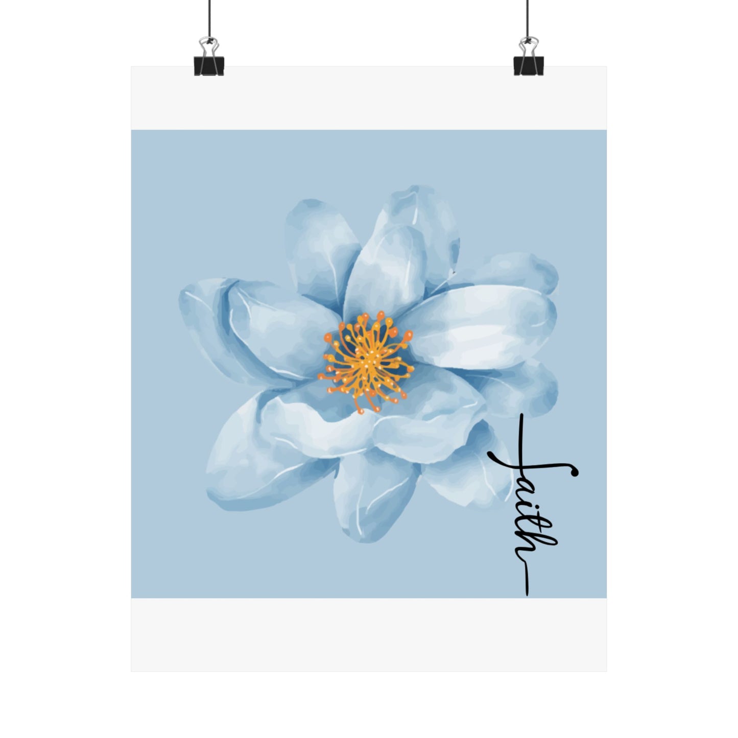 Faith-Inspired Matte Vertical Posters, Floral Wall Art, Motivational Decor