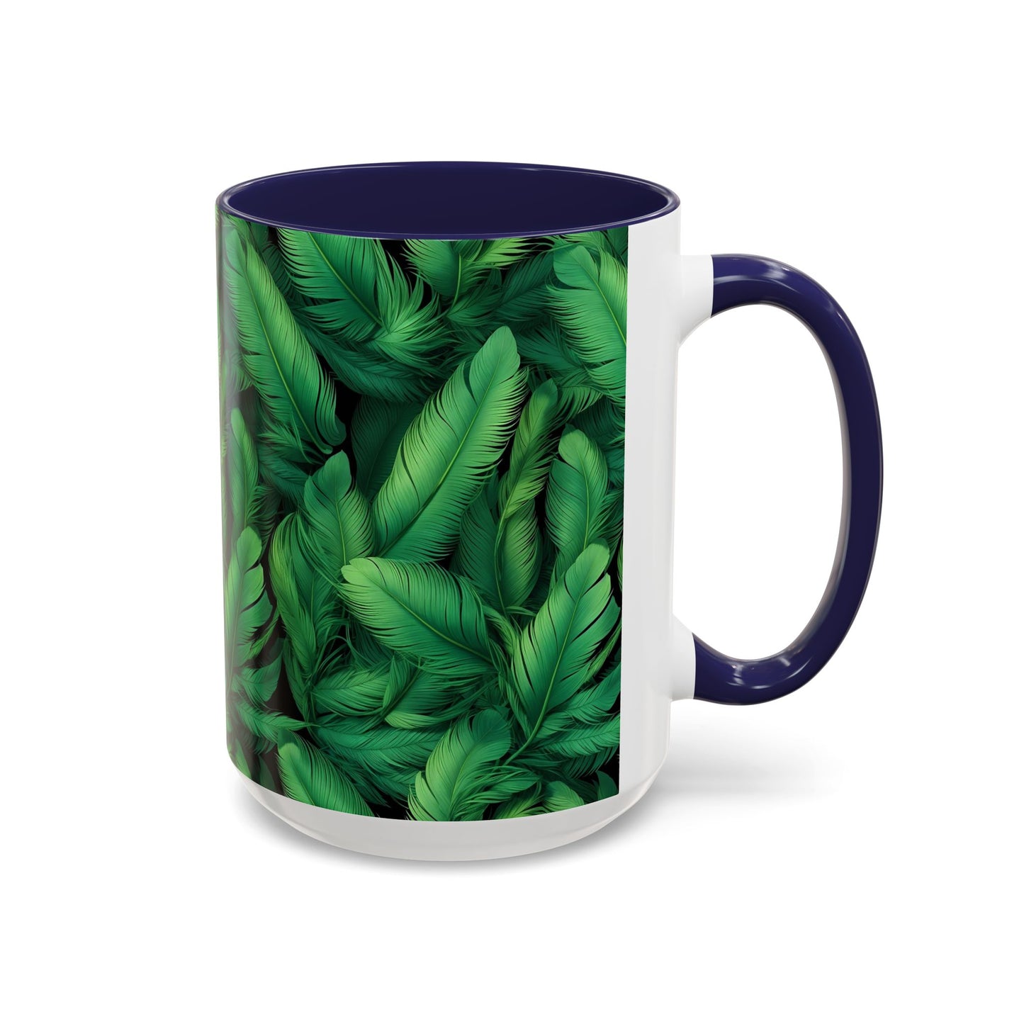 Tropical Leaf Coffee Mug - Green Botanical Drinkware, Ideal Gift for Nature Lovers, Home Decor, Tropical Theme, Eco-Friendly Beverage