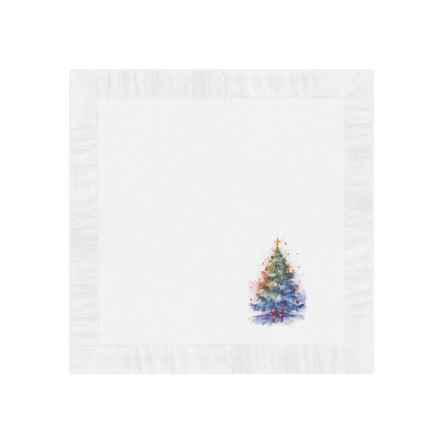Festive Holiday Napkins with Christmas Tree Design, Seasonal Dinner Party Decor, Holiday Gatherings, Elegant Table Setting, Christmas Decor