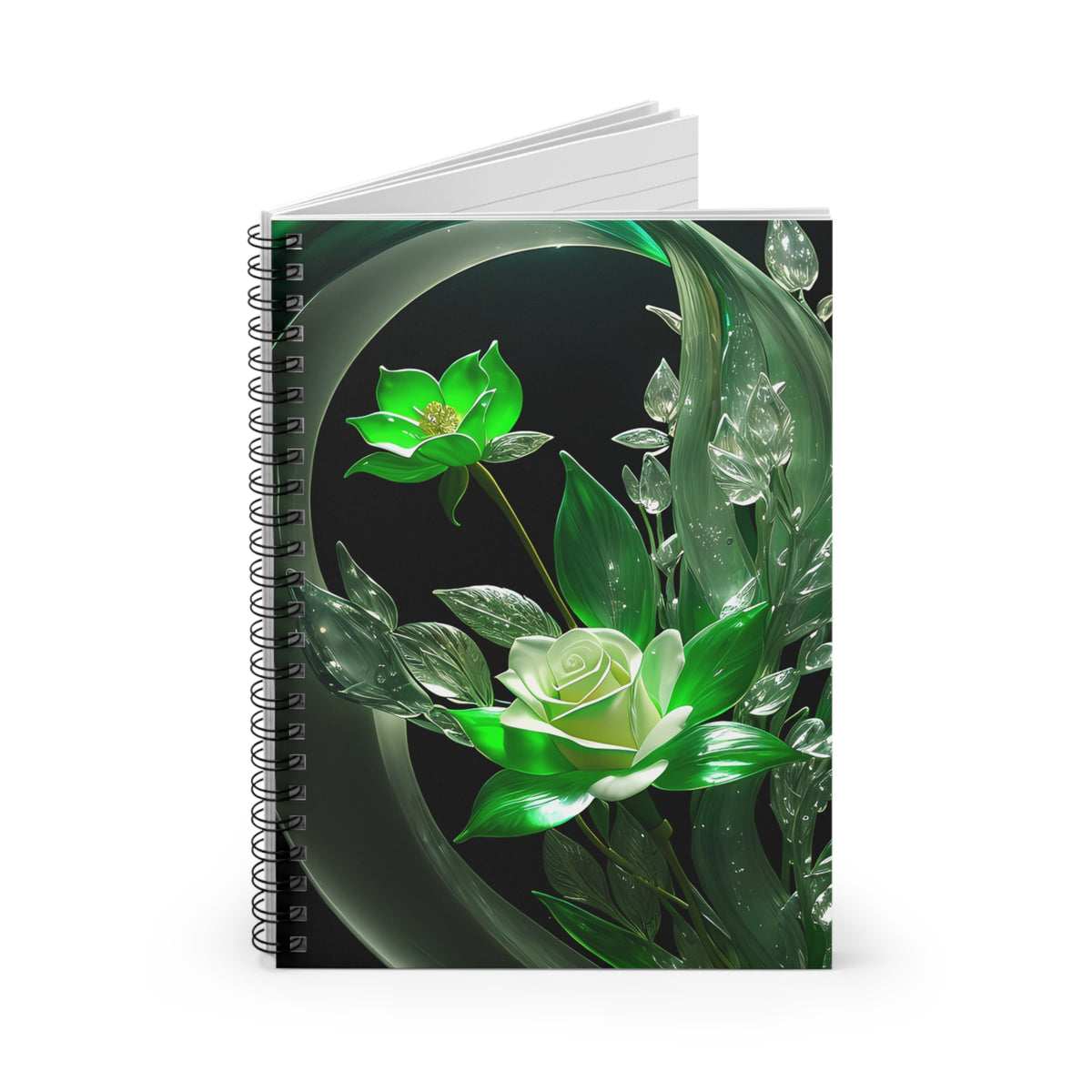 Elegant Floral Spiral Notebook for Notes, Journal, Work, School, Gifts