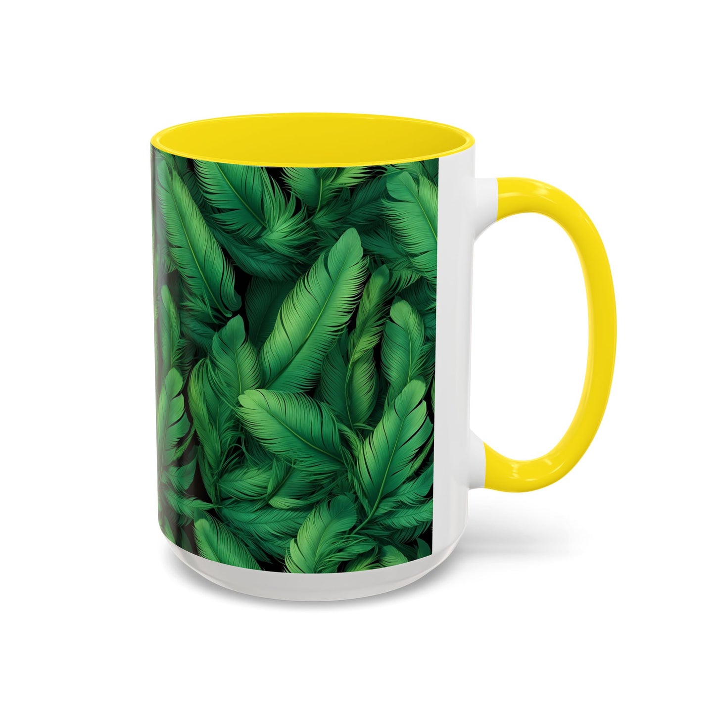 Tropical Leaf Coffee Mug - Green Botanical Drinkware, Ideal Gift for Nature Lovers, Home Decor, Tropical Theme, Eco-Friendly Beverage