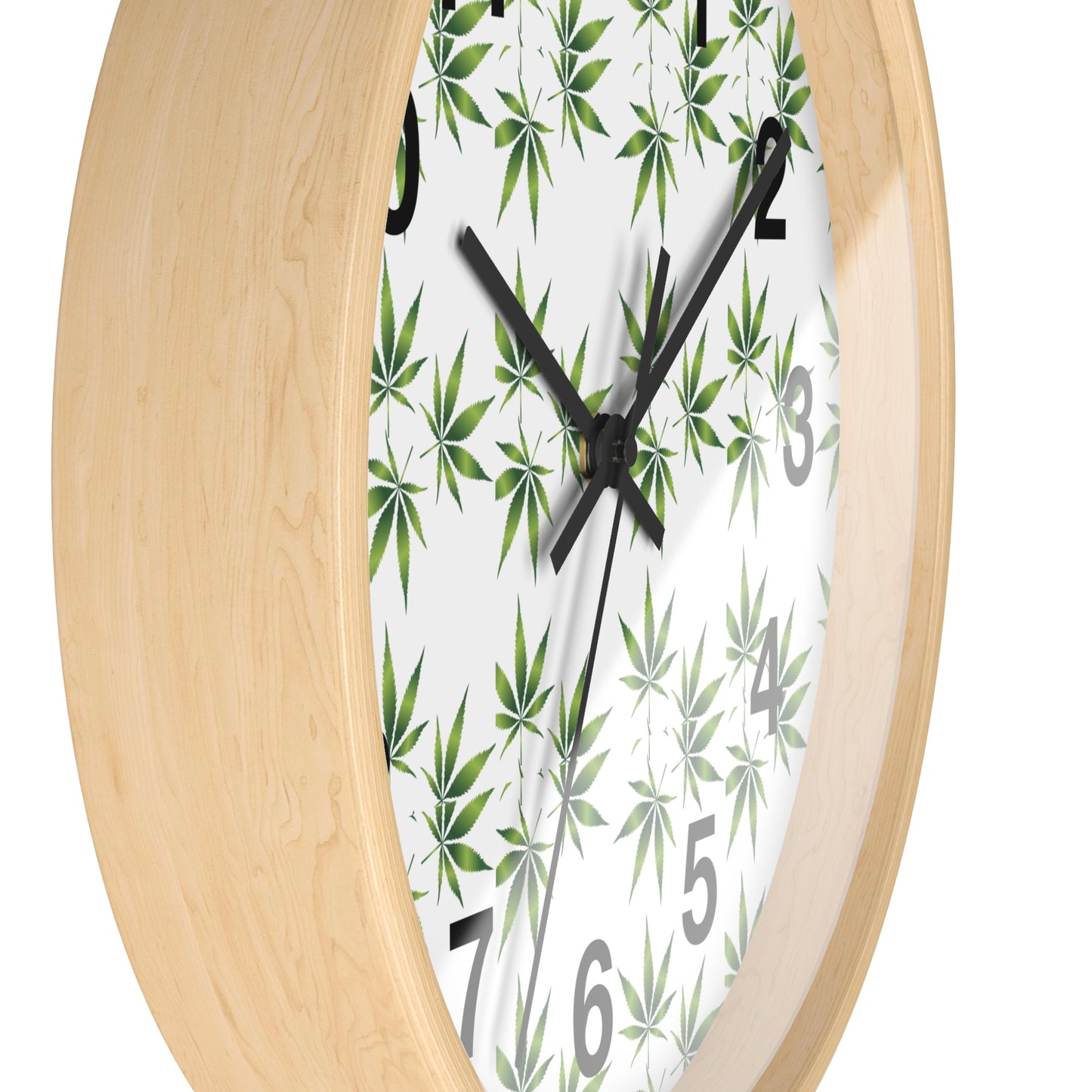 Leafy Wall Clock - Green Herbal Decor, Perfect for Nature Lovers, Boho Style, Gift for Gardeners, Unique Home Accent