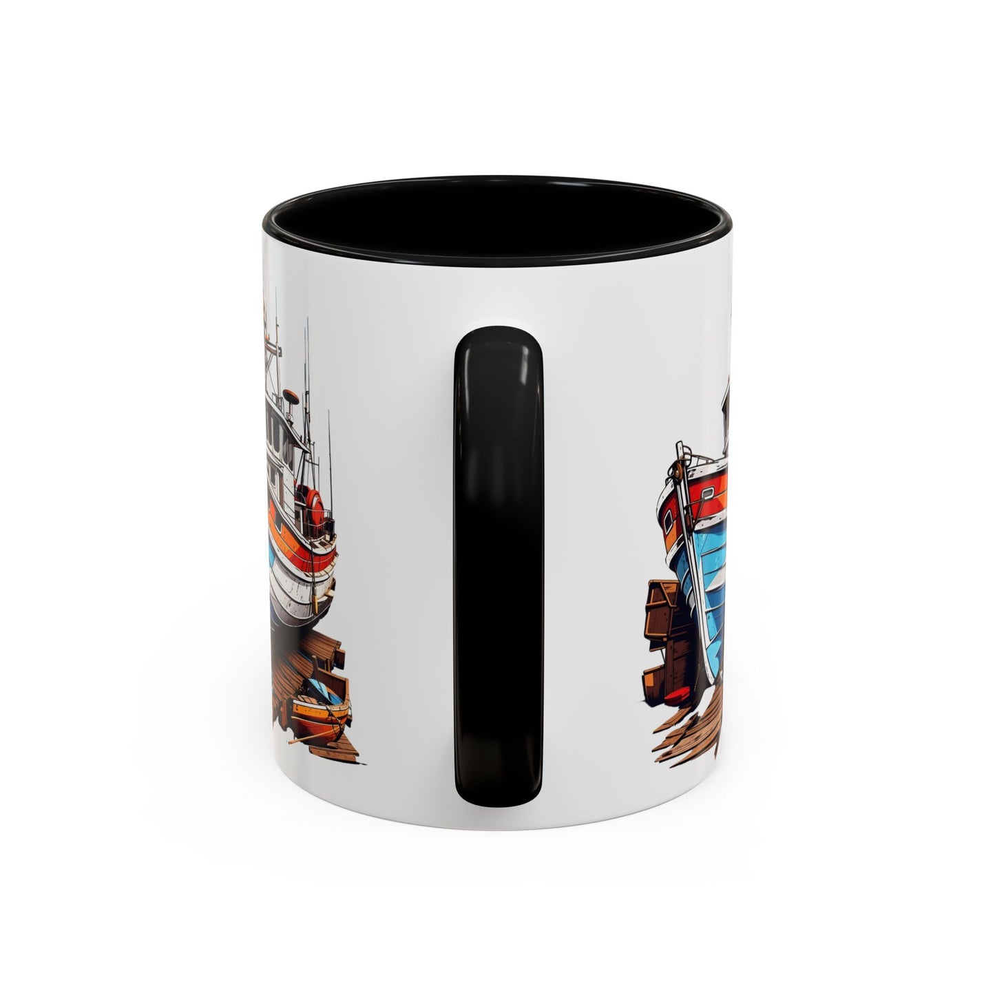 Nautical Accent Coffee Mug | Perfect for Boat Lovers, Sailor Gifts, Coastal Decor, Unique Gift Idea, Custom Artwork Mug