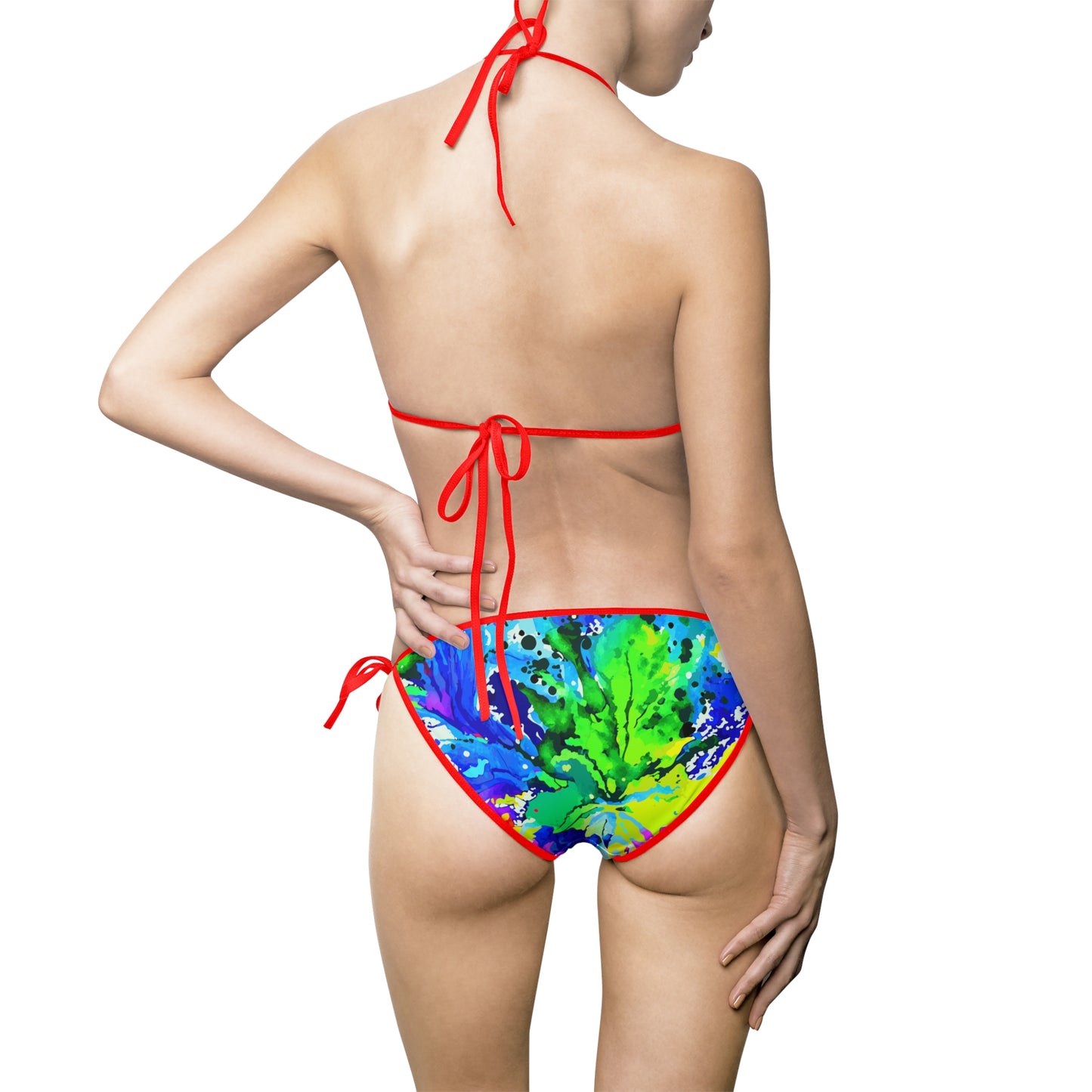 Vibrant Tie-Dye Women's Bikini Swimsuit, Beachwear, Summer Swim, Pool Party, Vacation Swimwear, Festival Outfit