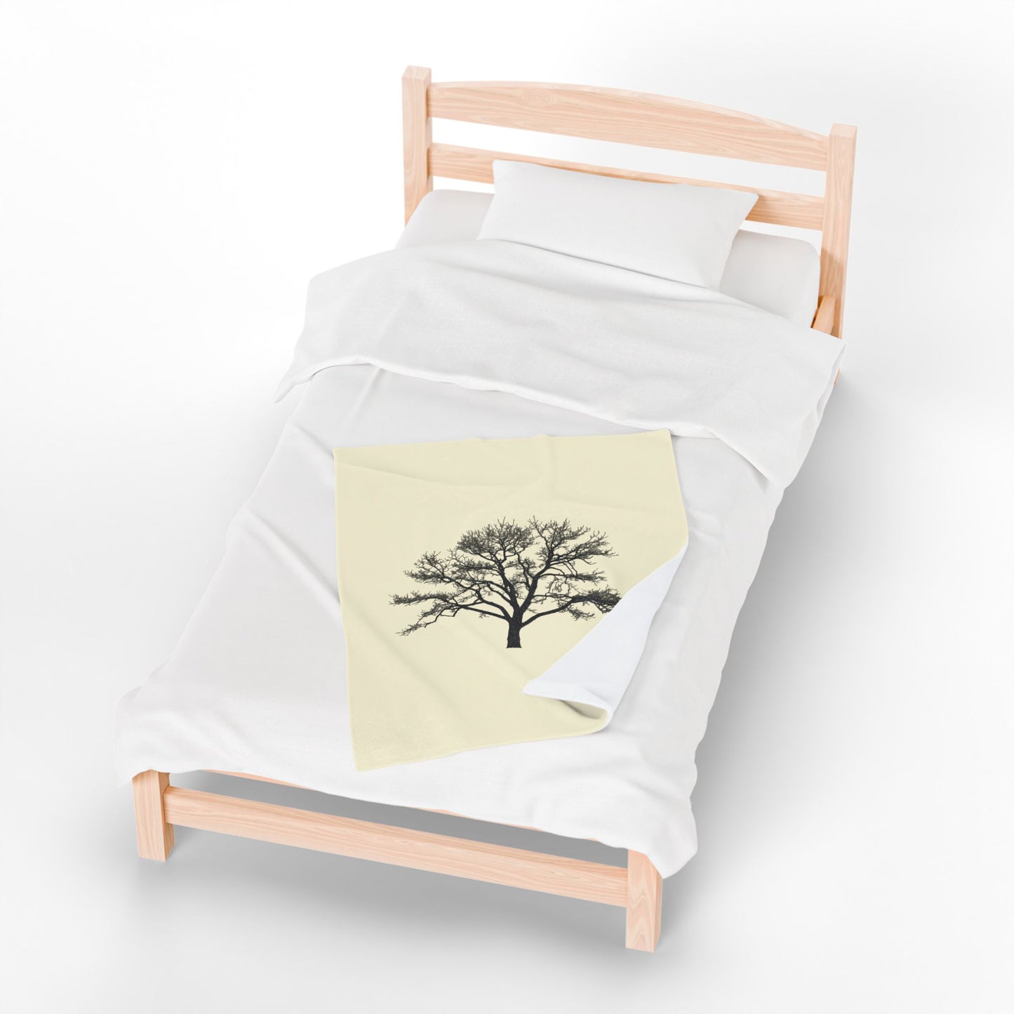 Cozy Nature-Inspired Velveteen Plush Blanket, Soft Throw Blanket, Tree Art Decor, Gift for Her, Home Essentials, Autumn Decor