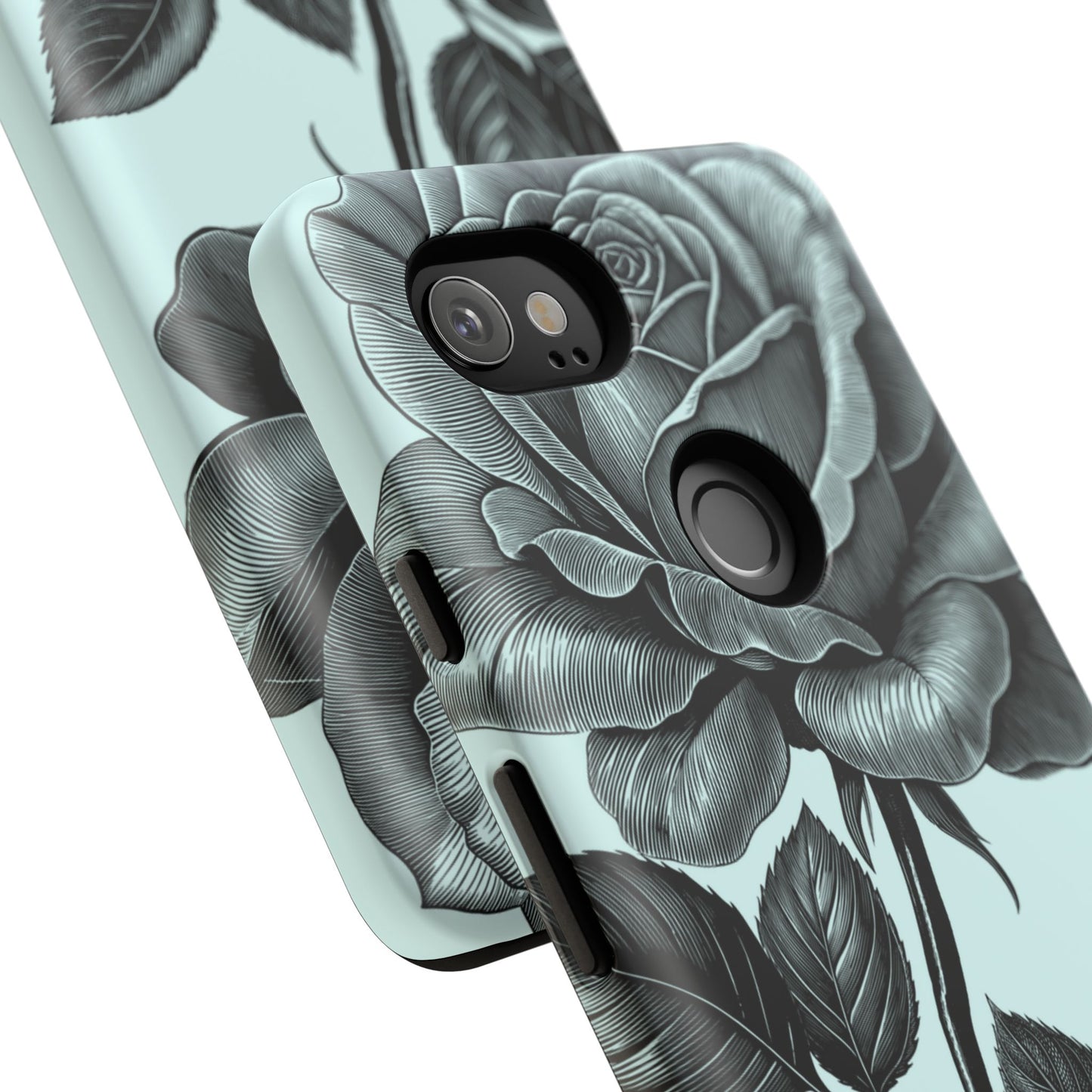 Elegant Floral Phone Case, Tough Cases for iPhones, Black Rose Design, Gift for Her, Stylish Phone Cover, Birthday Gifts