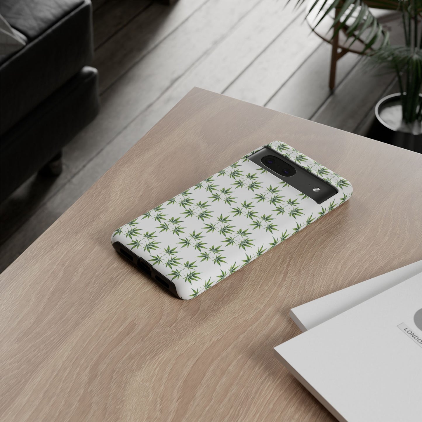 Stylish Phone Case with Cannabis Leaf Design, Durable Phone Cover, Gift for Stoner Friends, Unique Phone Accessory, Nature-Inspired Design