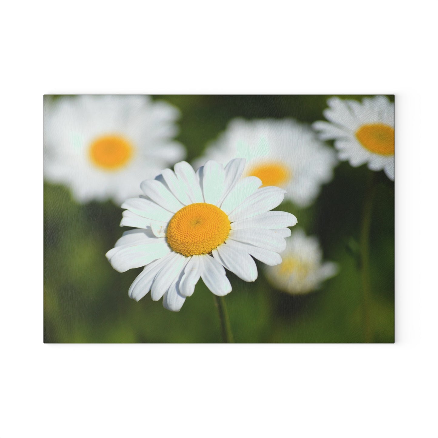 Charming Floral Glass Cutting Board - Kitchen Decor, Gift for Her, Daisy Design, Housewarming, Mother's Day