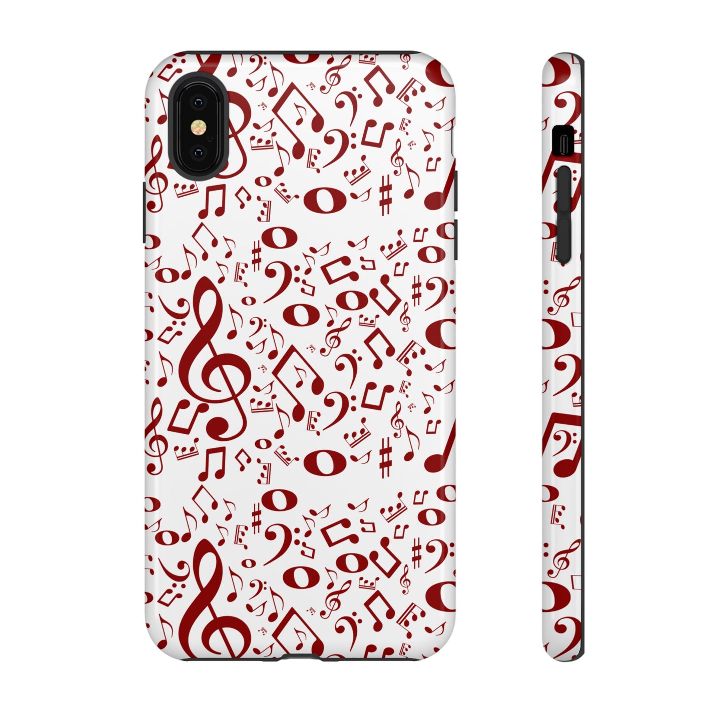 Musical Note Phone Case, Tough iPhone Cover, Gift for Musicians, Customizable, Music Lover's Accessory, Durable Phone Protection
