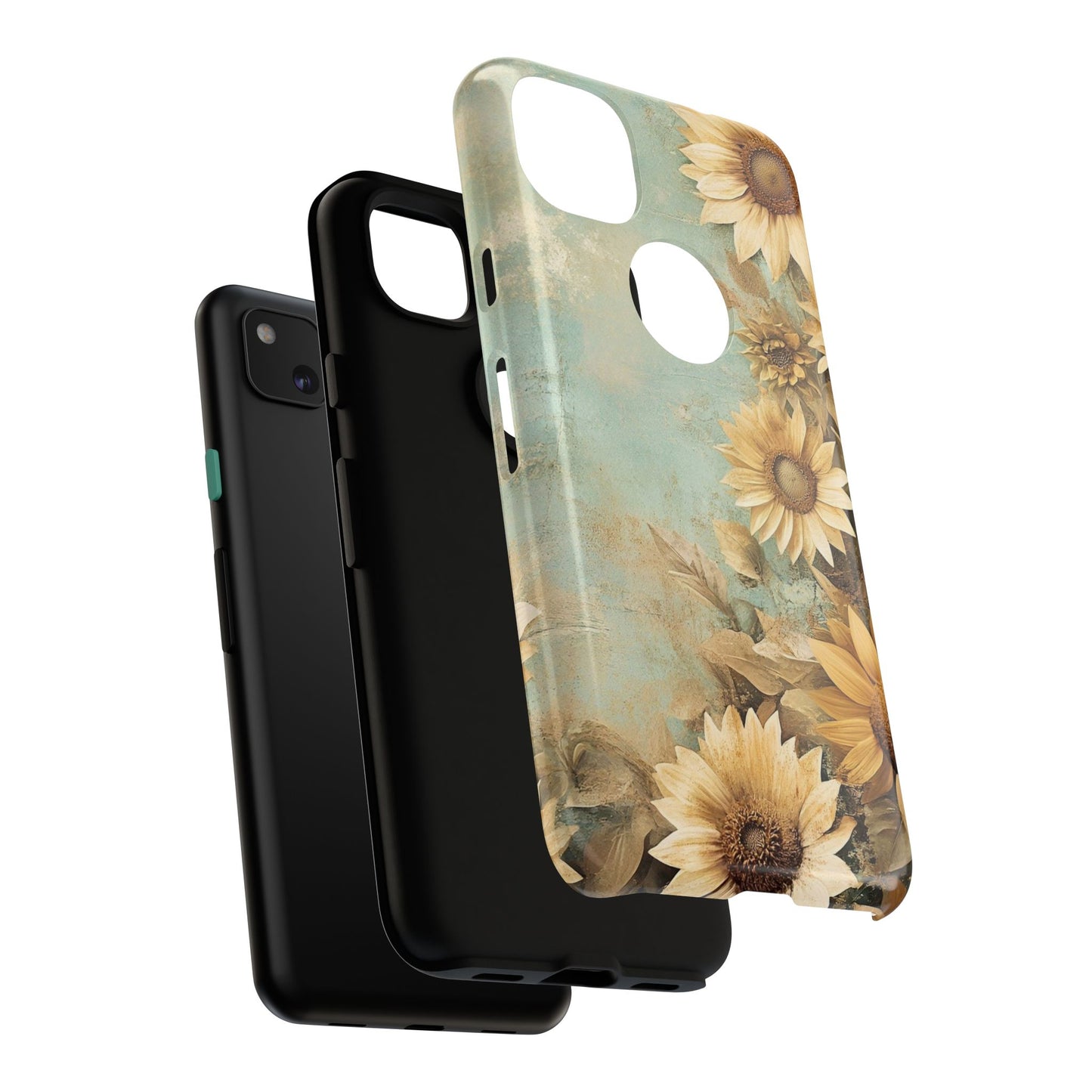 Sunflower Phone Case, Tough Shell Floral Cover, Nature Inspired Gift, Durable Protective Case, Perfect for Spring and Summer