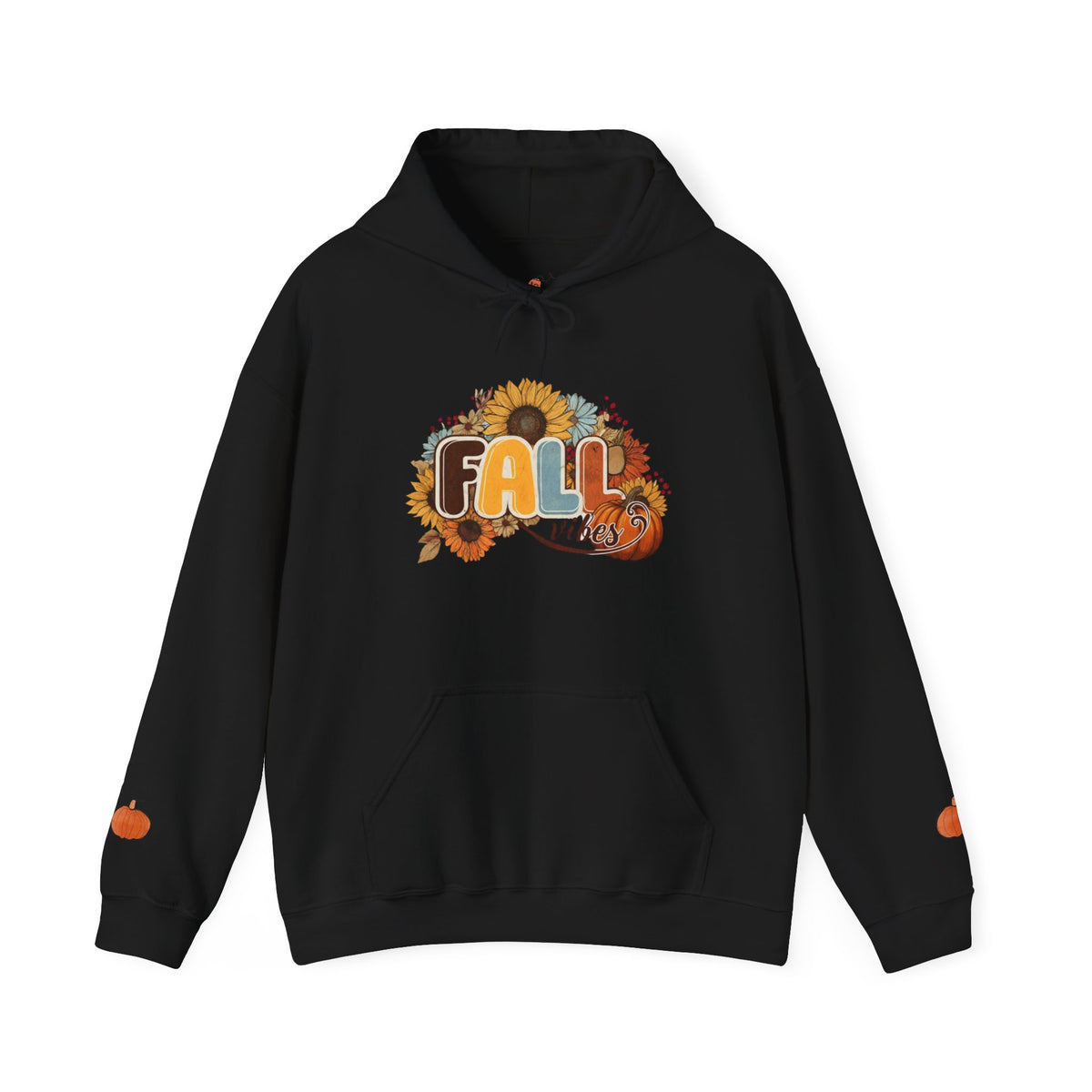 Cozy Fall Vibes Hoodie, Unisex Sweatshirt for Autumn, Pumpkin Design, Perfect for Thanksgiving, Gift for Friends, Seasonal Wear