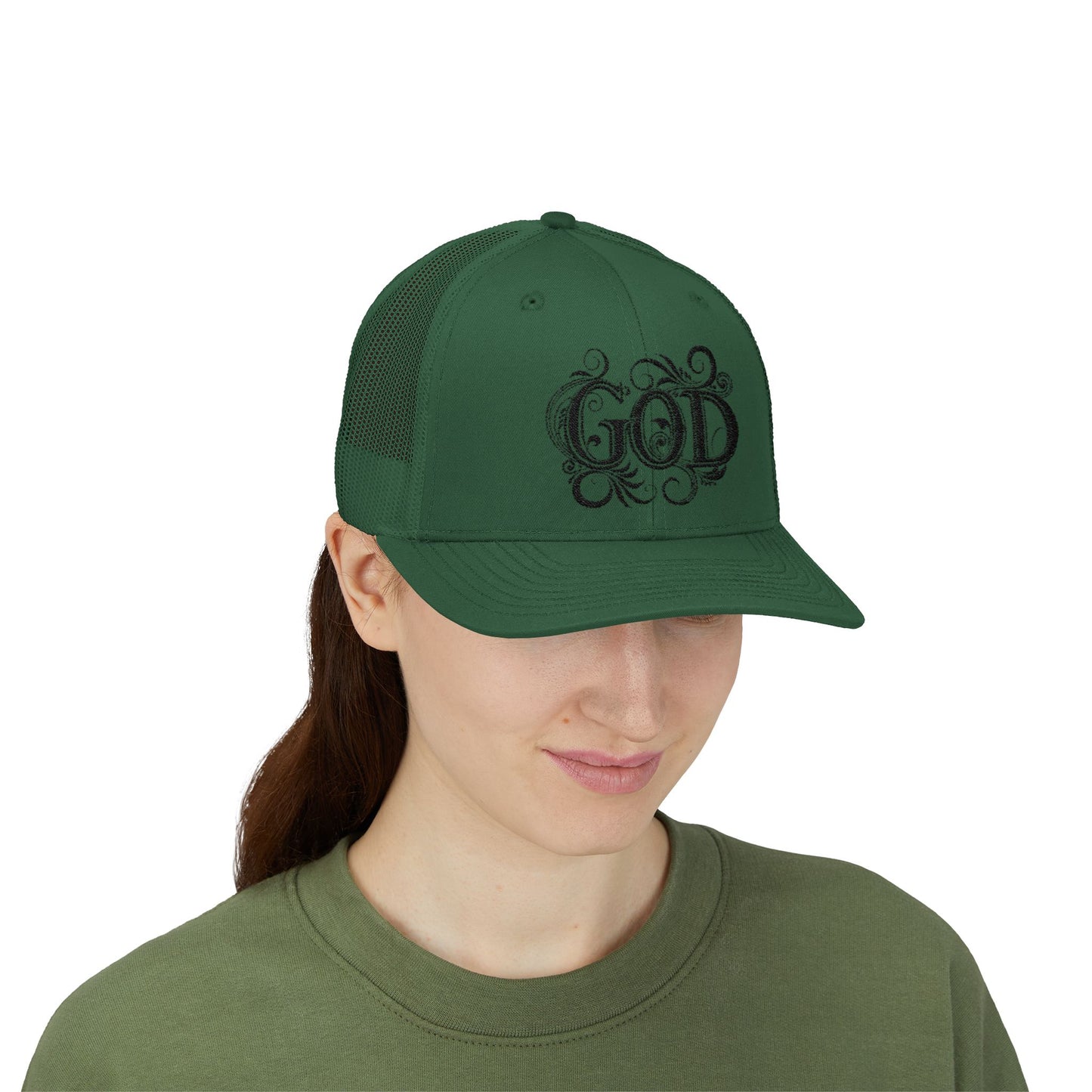 Divine Faith Snapback Trucker Cap - Spiritual Fashion, God Theme hat, Outdoor Style, Gift for Believers, Casual Wear