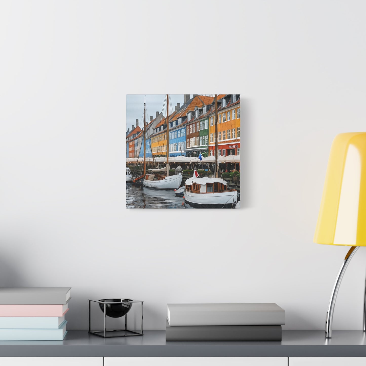Coastal Canvas Print, Vibrant Harbor Art, Nautical Home Decor, Gift for Sailors, Maritime Wall Art