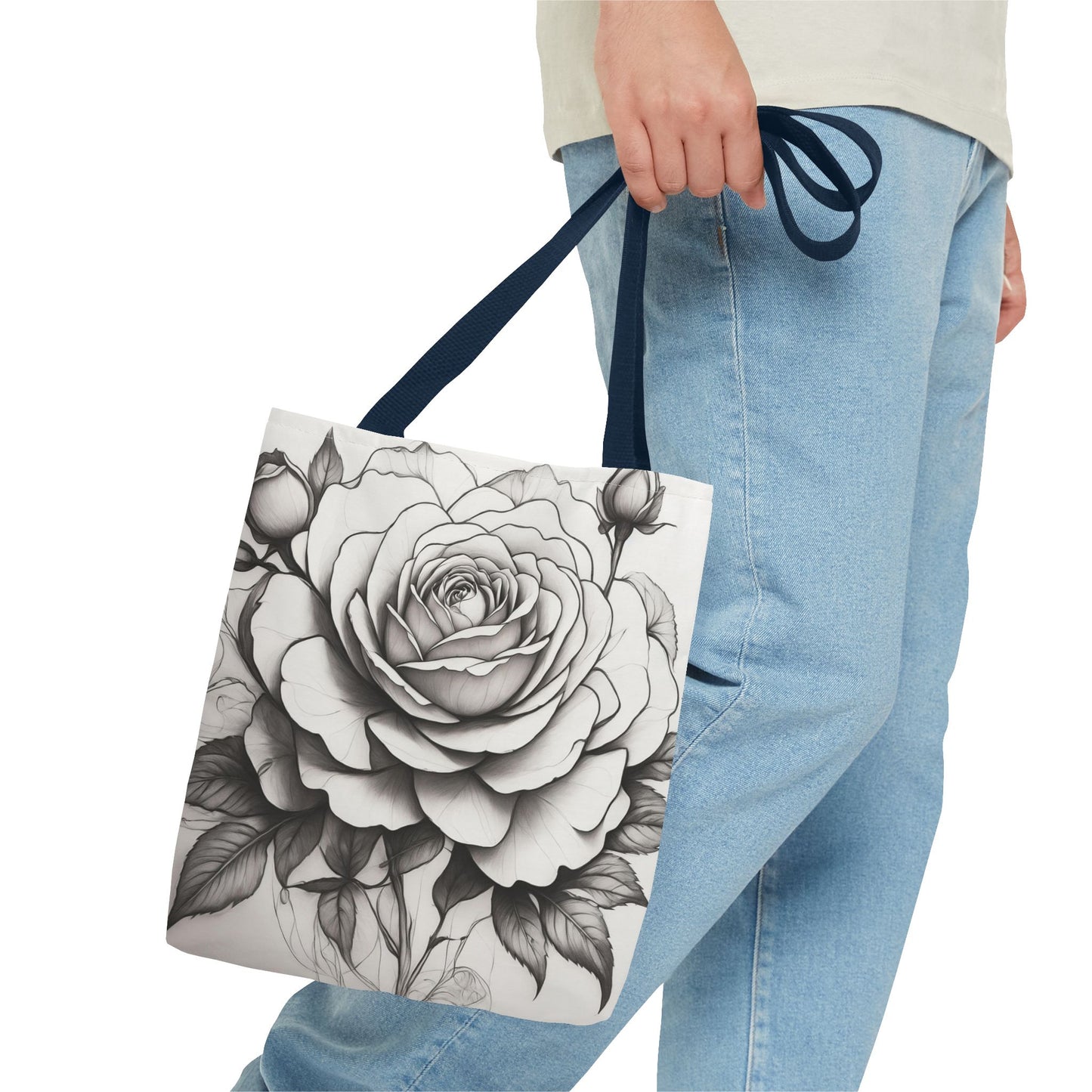 Elegant Floral Tote Bag, Garden Lover Gift, Shopping Bag, Art Print Tote, Mother's Day Gift, Eco-Friendly Canvas Bag