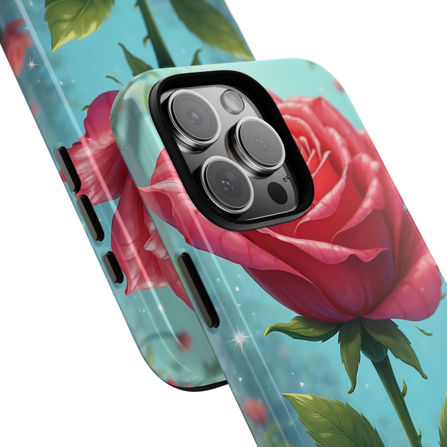Floral Phone Case, Tough Cases with Elegant Rose Design, Stylish iPhone Cover, Rose Flower Gift for Nature Lovers, Unique Mobile Accessories