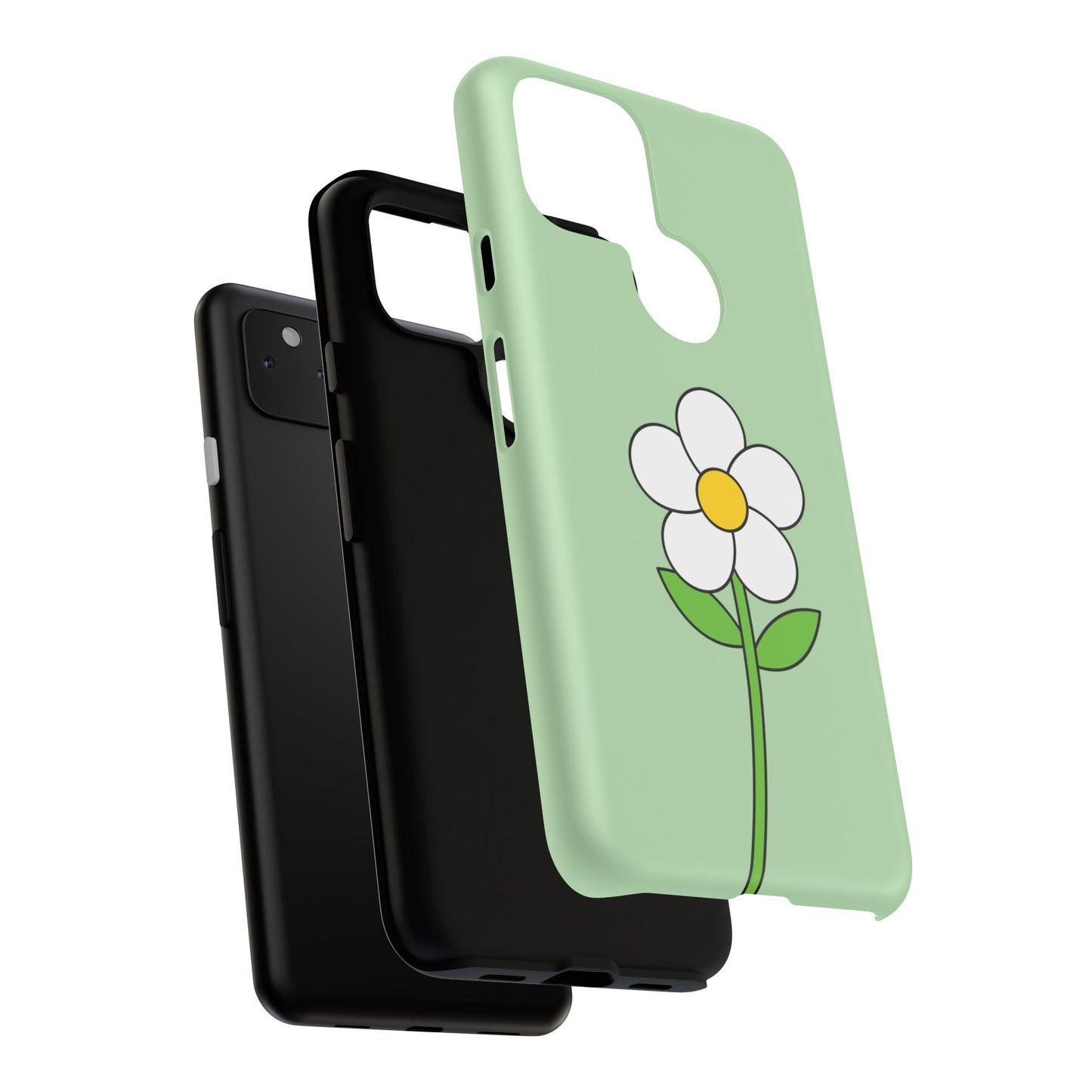Floral Phone Case - Tough Cases for Nature Lovers, Cute Green Flower Design, iPhone Cover, Gift for Her, Spring Accessories