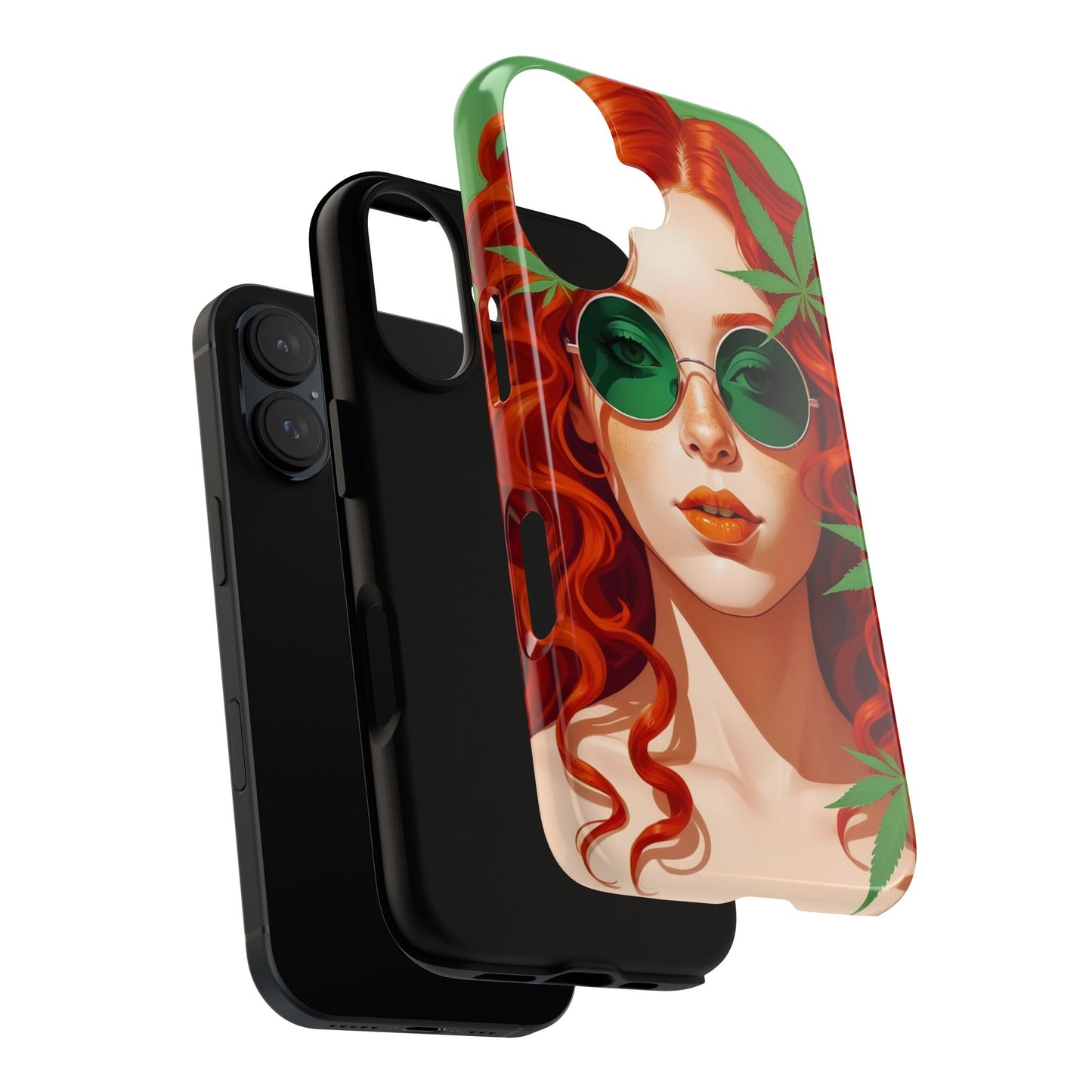 Vibrant Phone Case with Retro Greenery Design, Trendy Case for Casual Look, Gift for Her, Summer Vibes, Unique Phone Accessory