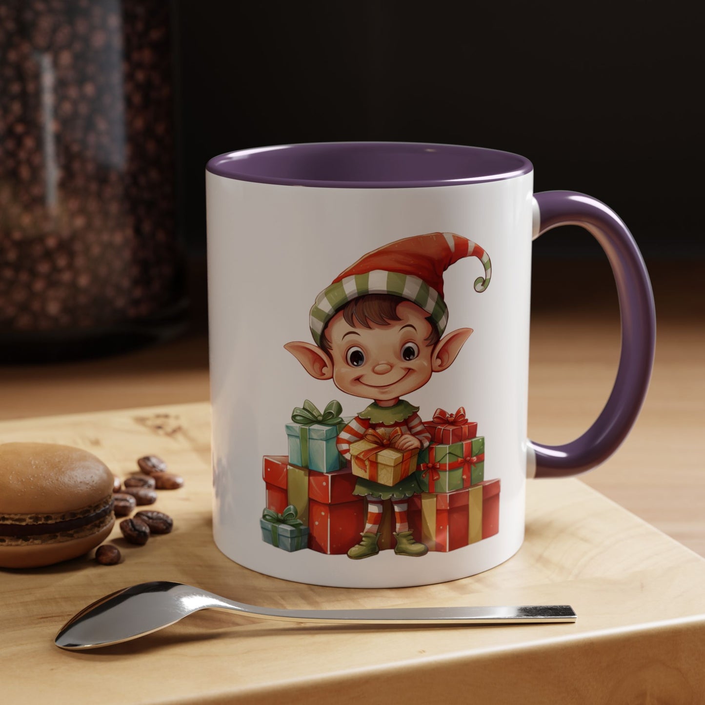 Holiday Elf Coffee Mug - Festive Gift Mug, Christmas Decor, Cute Elf Mug, Coffee Lover Gift, Winter Holiday Drinkware