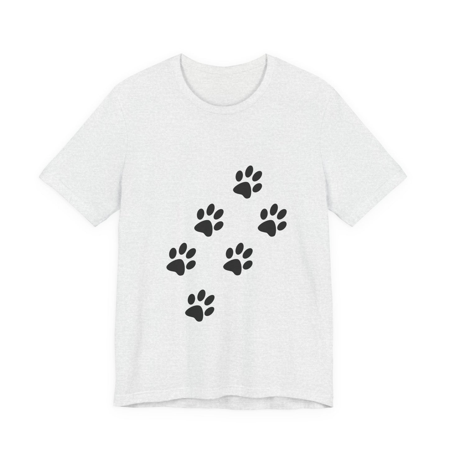 Paw Print Short Sleeve Tee | Unisex Animal Lover Shirt, Pet Owner Gift, Casual Wear, Gifts for Dog Lovers, Comfortable T-Shirt