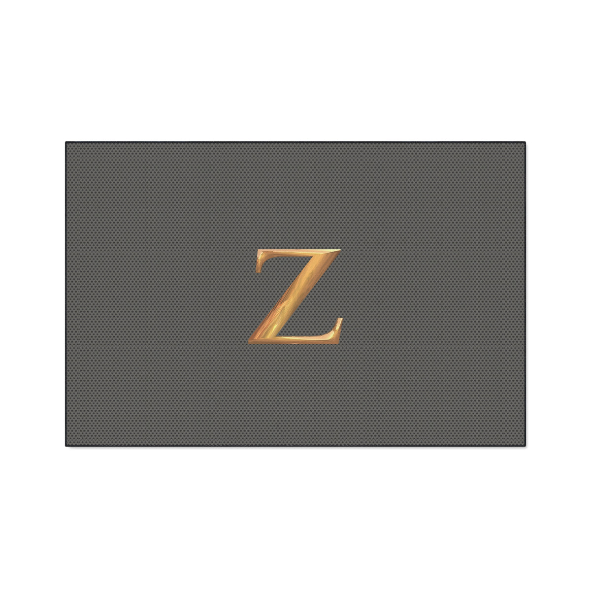 Gray and Gold Monogram Z Heavy-Duty Floor Mat