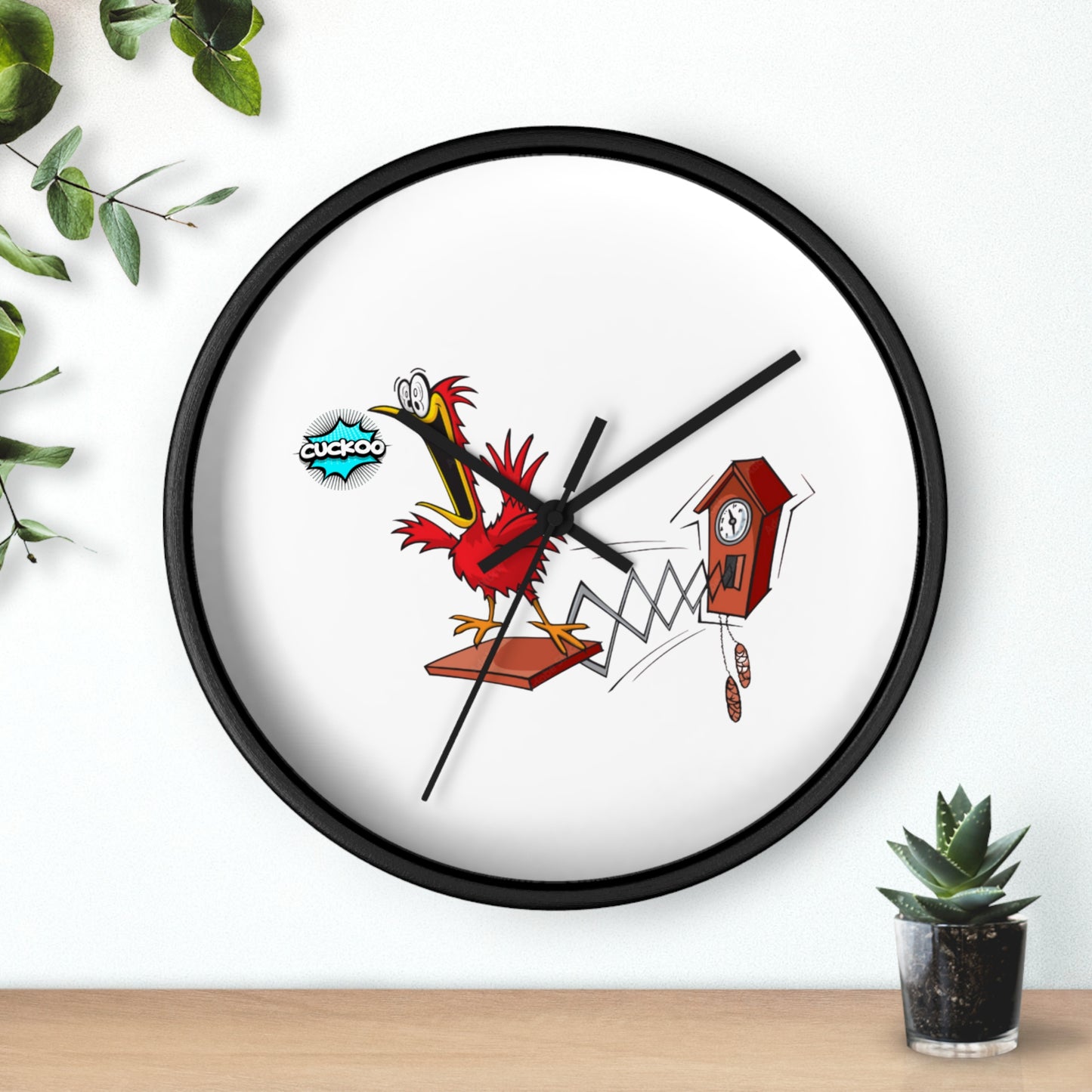 Quirky Rooster Cuckoo Wall Clock, Fun Home Decor