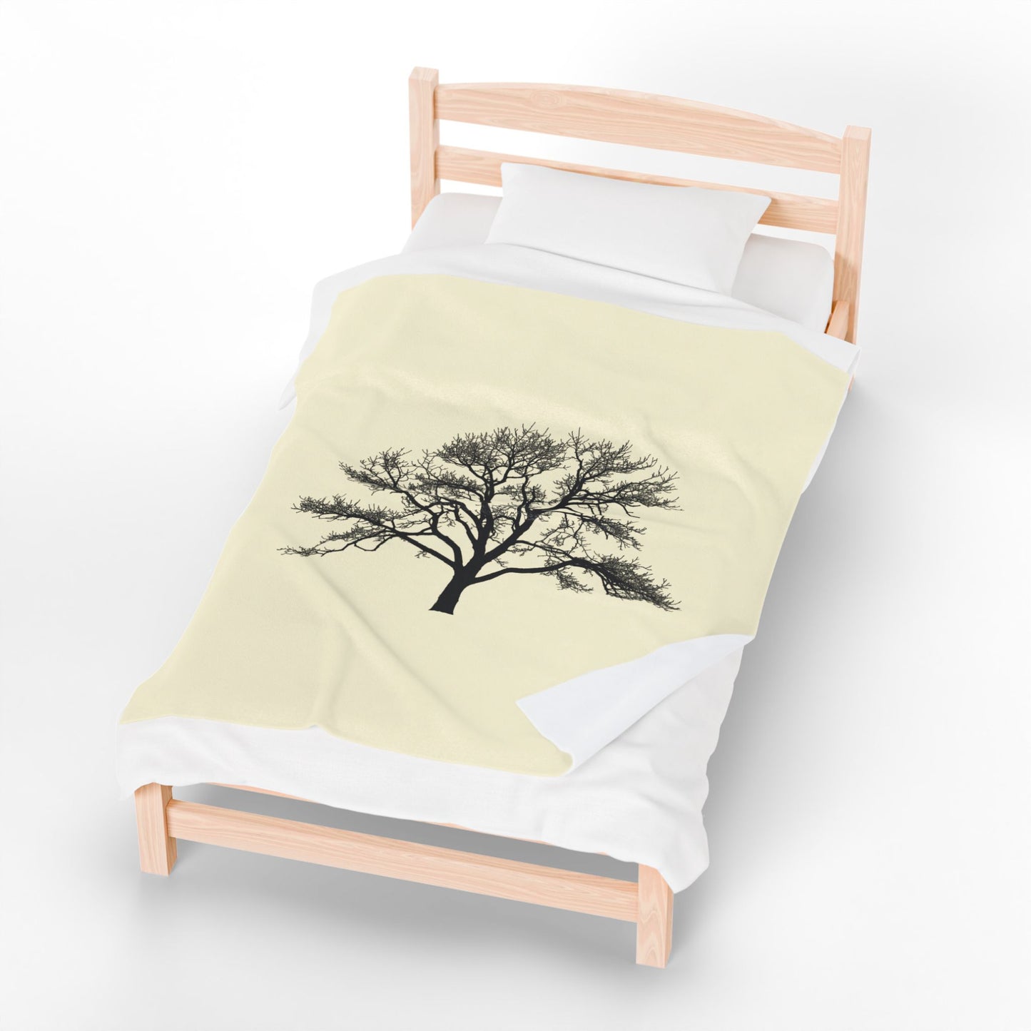 Cozy Nature-Inspired Velveteen Plush Blanket, Soft Throw Blanket, Tree Art Decor, Gift for Her, Home Essentials, Autumn Decor