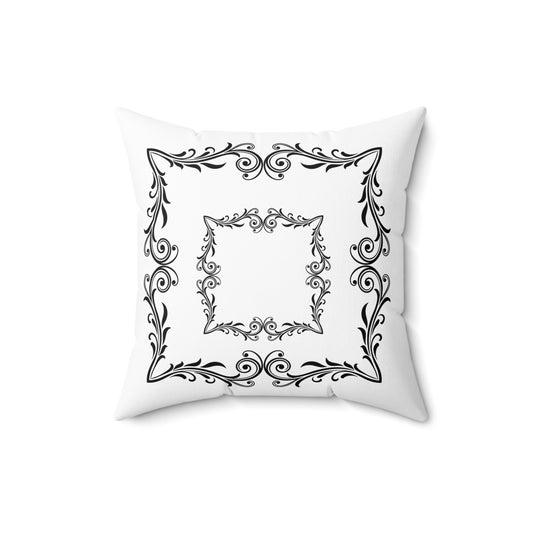 Elegant Decorative Throw Pillow for Home Decor, Customizable Accent Cushion, Wedding Gift, Vintage Style Pillow, Formal Living Room Decor