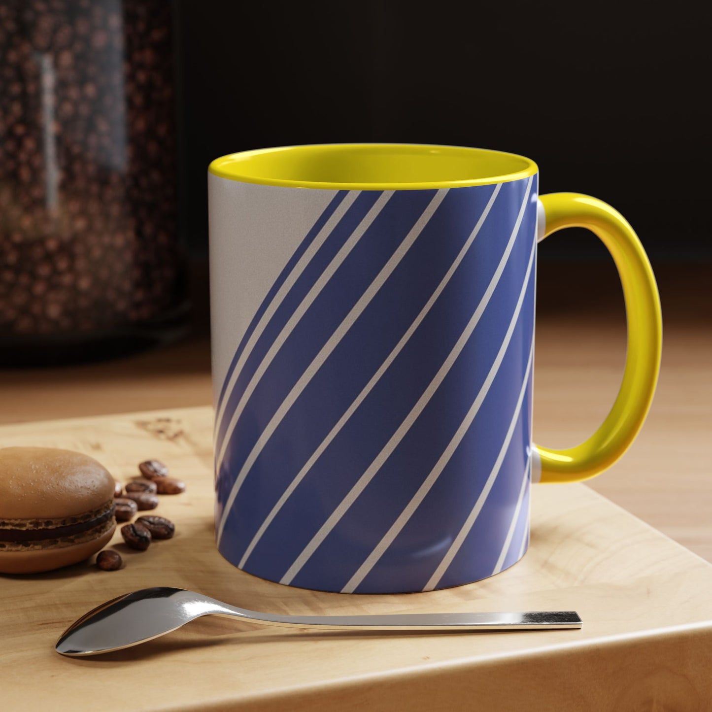 Elegant Stripe Accent Coffee Mug - Perfect for Gifts, Home Decor, Office, Birthdays, and Tea Lovers