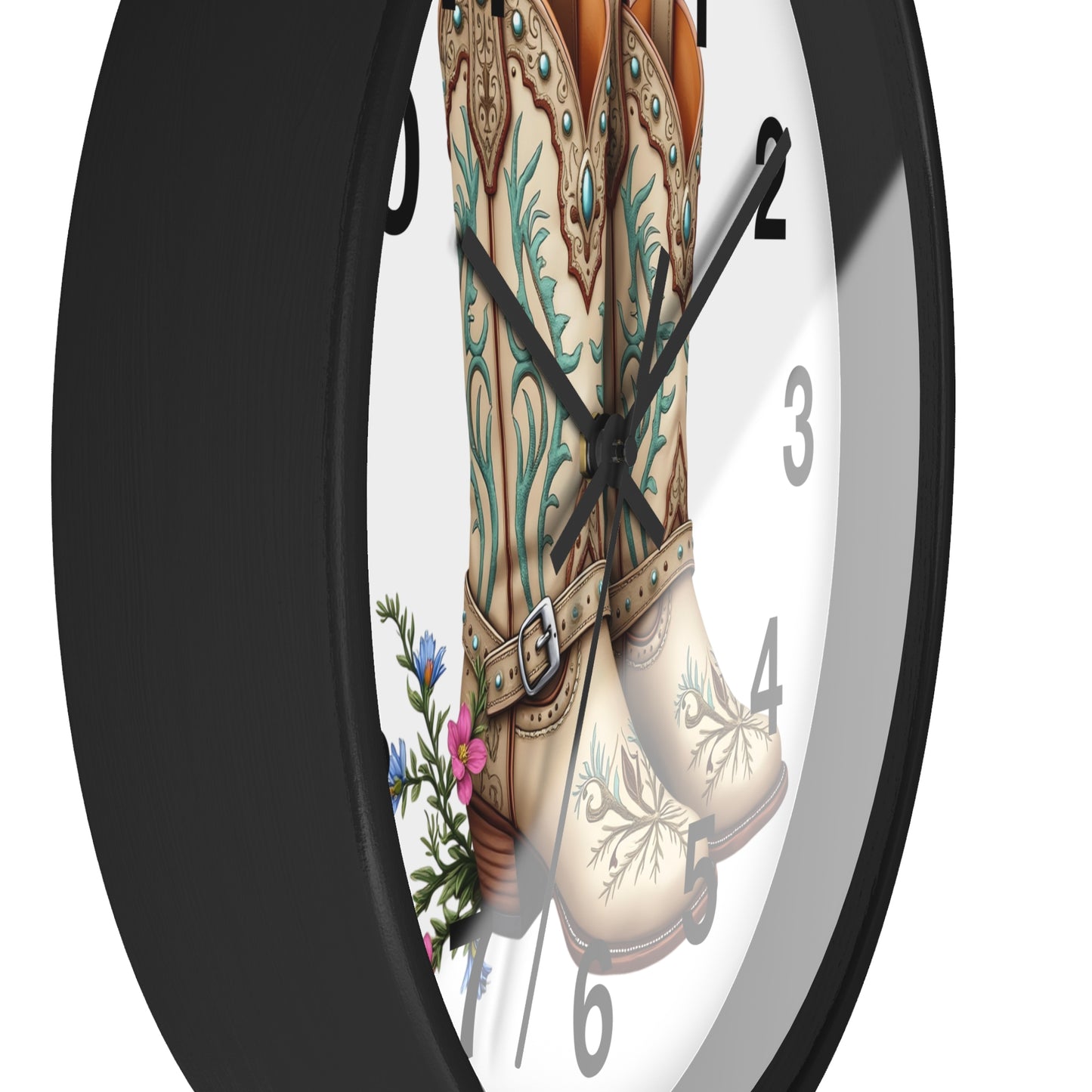 Cowboy Boots Wall Clock, Rustic Home Decor, Farmhouse Style, Country Kitchen Clock, Gift for Cowgirl, Western Decor