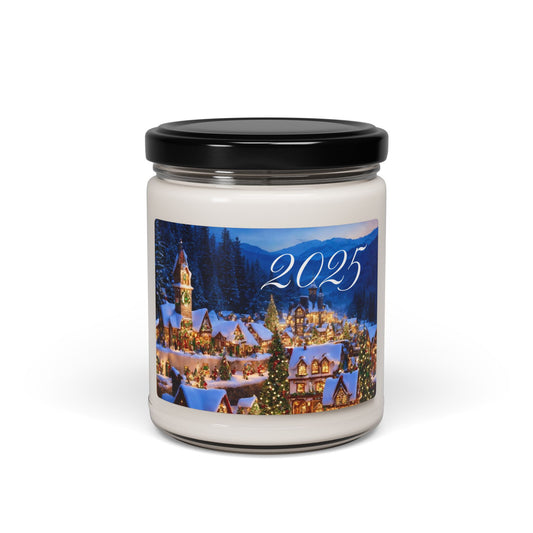 Winter Village Scented Soy Candle — 9oz Holiday Christmas Jar