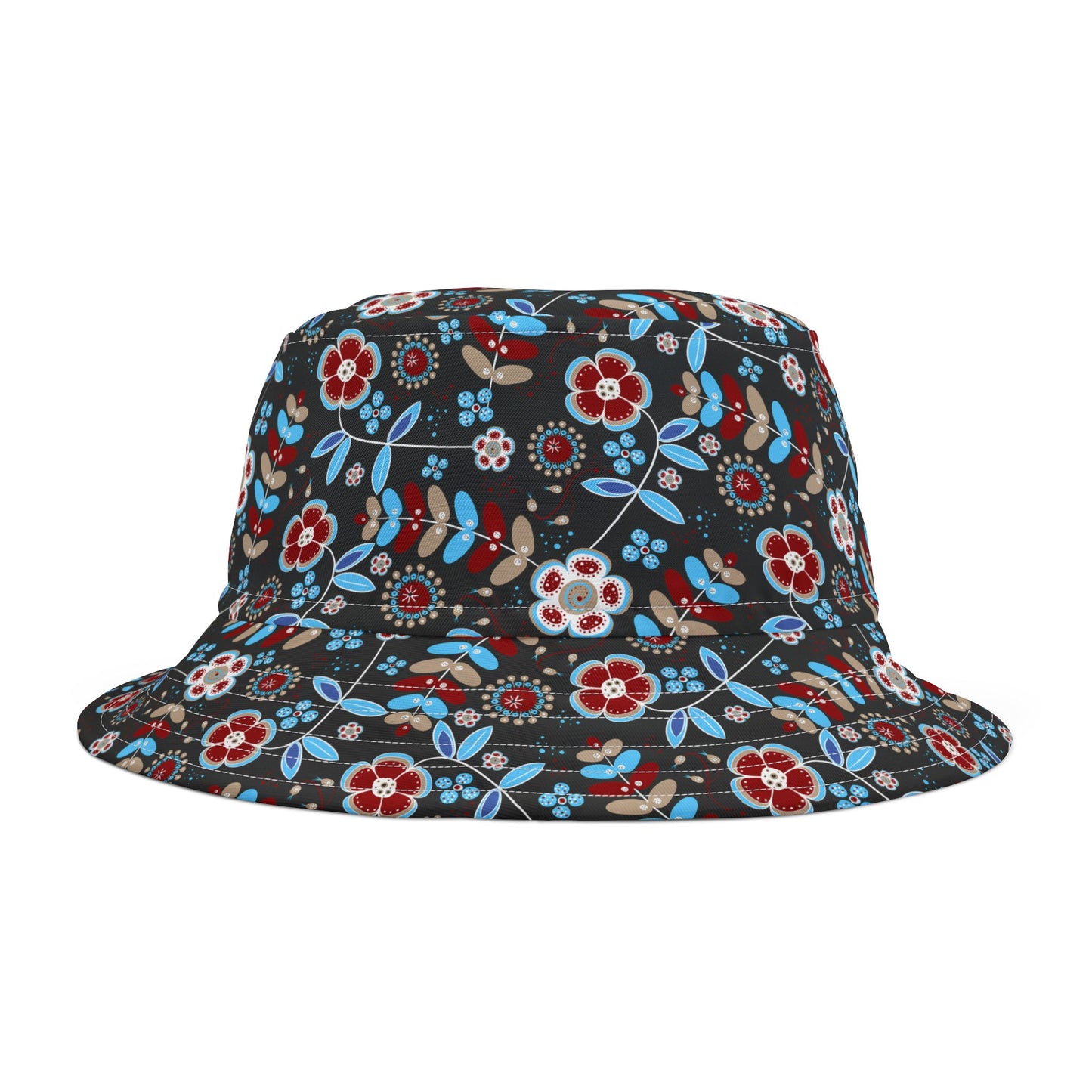 Floral Print Bucket Hat - Summer Accessory, Beach Hat, Festival Gear, Unisex Hat, Gift for Her, Outdoor Wear