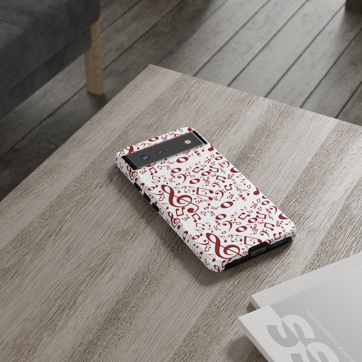 Musical Note Phone Case, Tough iPhone Cover, Gift for Musicians, Customizable, Music Lover's Accessory, Durable Phone Protection