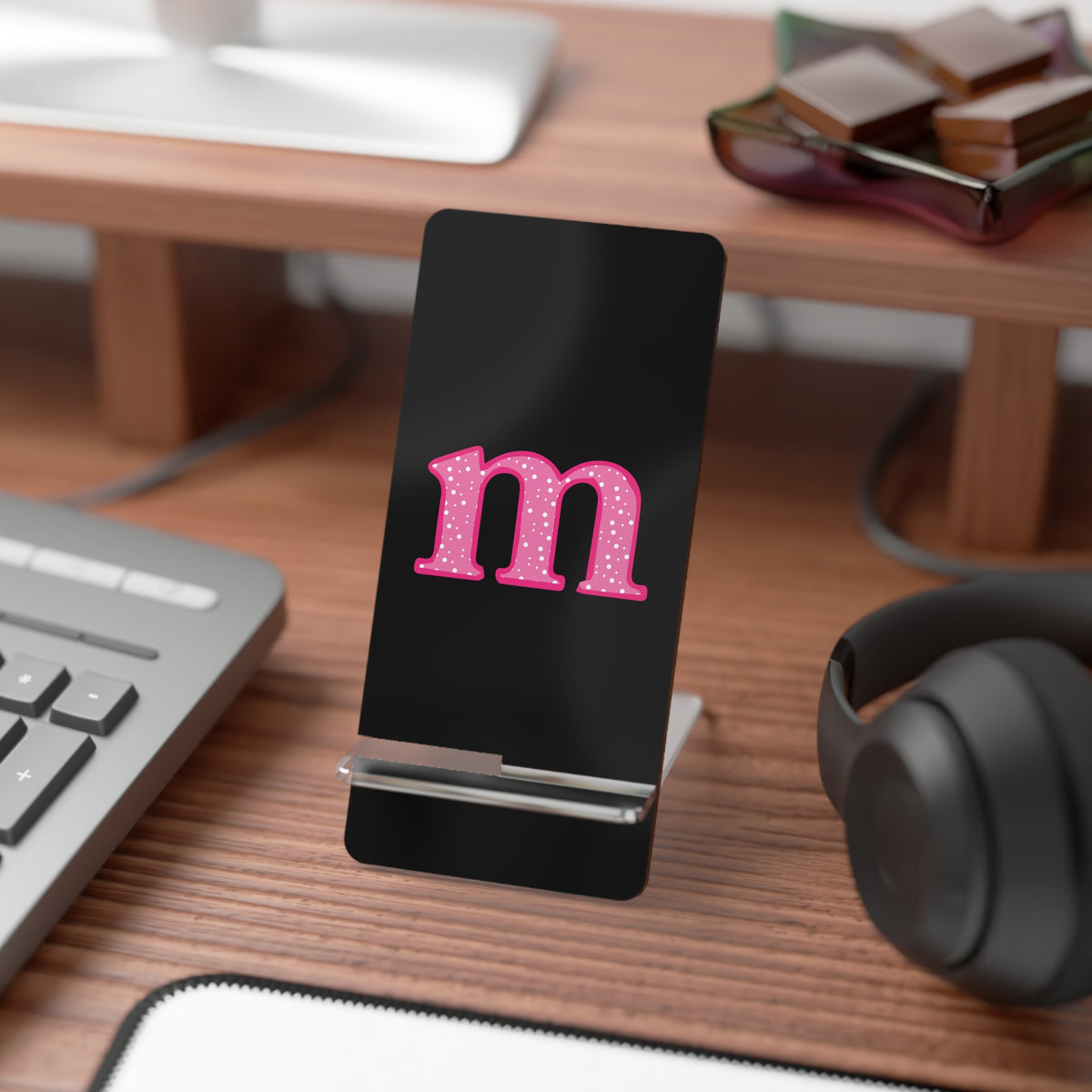 Personalized Mobile Display Stand for Smartphones - Custom Phone Holder, Desk Accessory, Gift for Her, Office Decor, Birthday Present