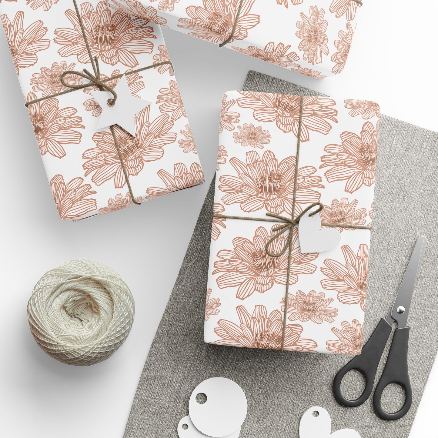 Elegant Floral Wrapping Paper, Gift Wrap for Birthdays, Weddings, Anniversaries, Holidays, Eco-Friendly Gift Wrap