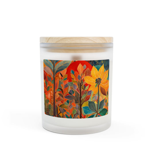Autumn Floral Candle, Cozy Home Decor, Seasonal Gift, Aromatherapy Candle, Handcrafted Decor, Fall Candles