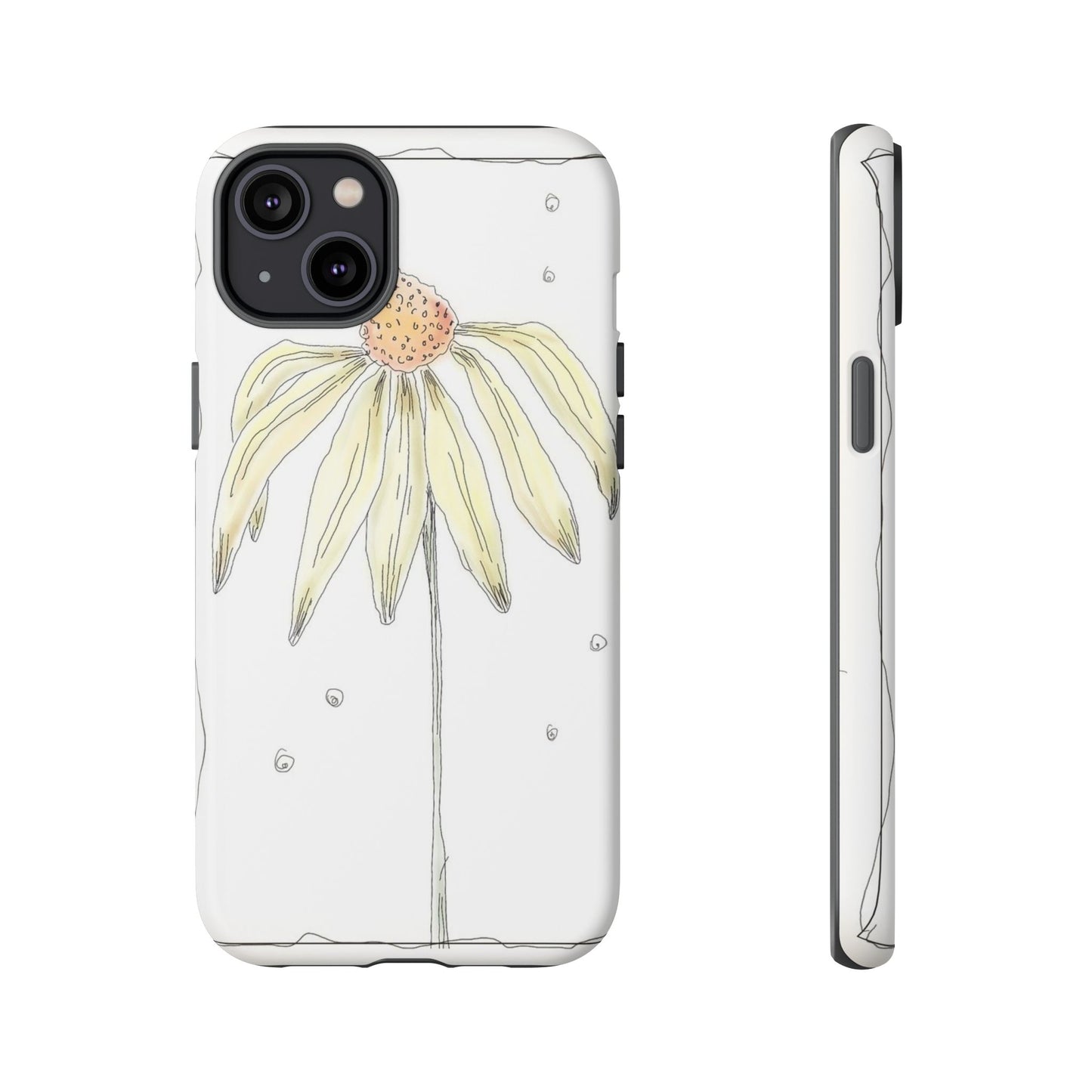 Flower Phone Case with Delicate Design, Tough Phone Cover, Nature Lover Gift, Floral Tech Accessory, Stylish Phone Protection